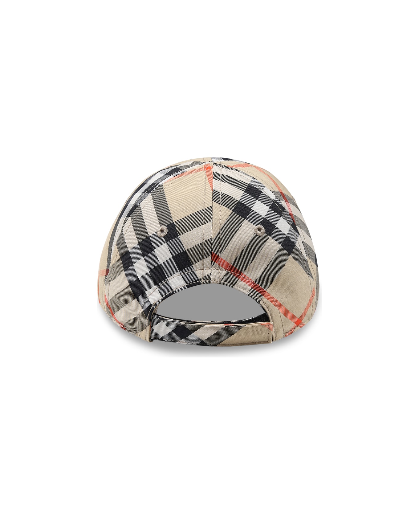 Burberry Beige Hat For Kids With Vintage Check - Beige