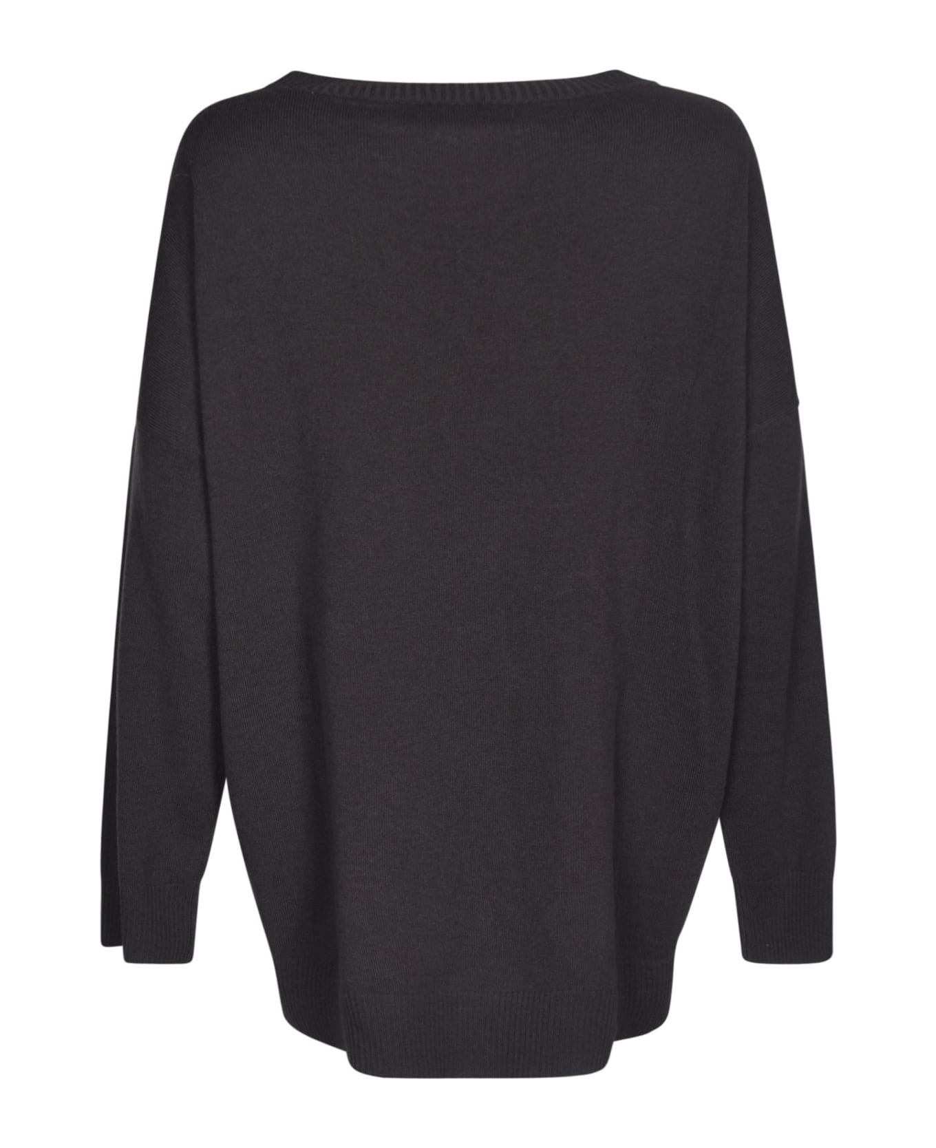 Fabiana Filippi Patched Pocket Oversized Plain Sweater - Ardesia ニットウェア