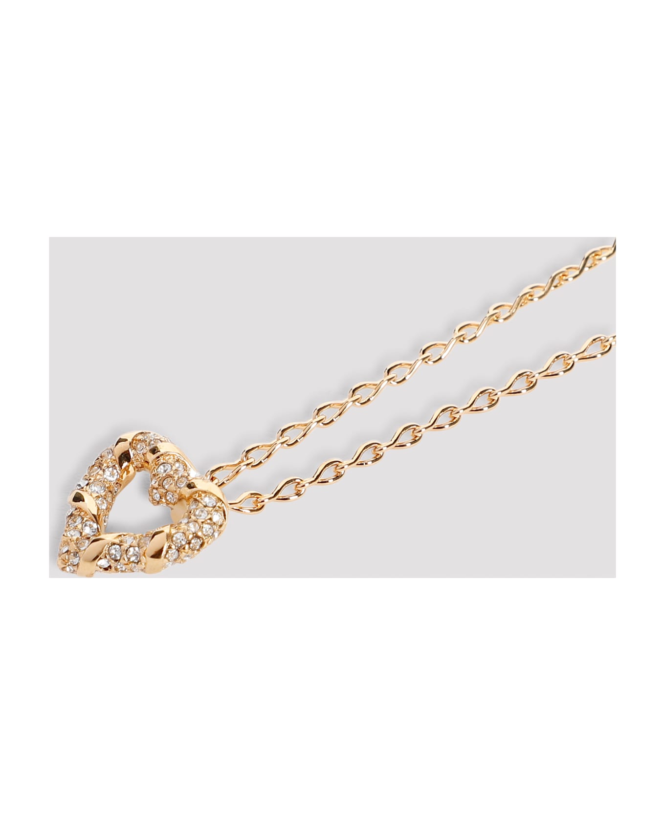 Lanvin Melodie Heart Necklace - Gold Crystal