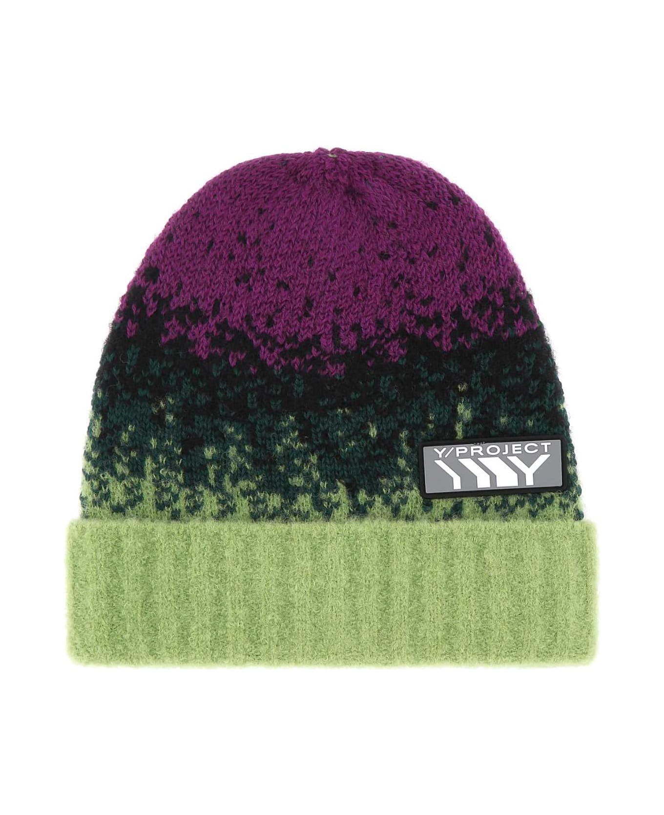 Y/Project Multicolor Stretch Wool Blend Beanie Hat - GREYELGRE デジタルアクセサリー