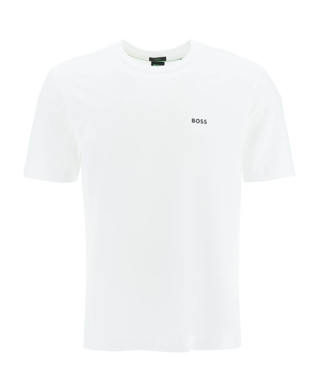 Hugo Boss Stretch Cotton T-shirt - NATURAL (White) シャツ