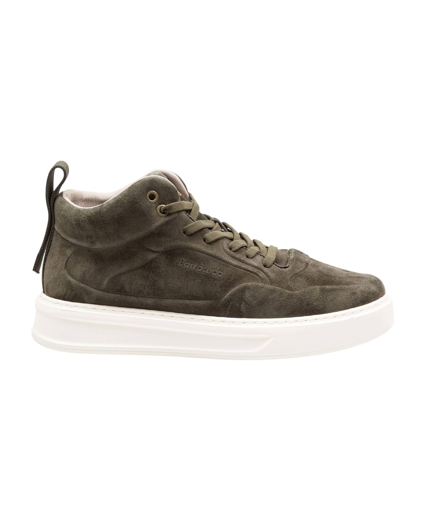 Barracuda Phoenix Suede Sneakers, Military Green - MILITARY