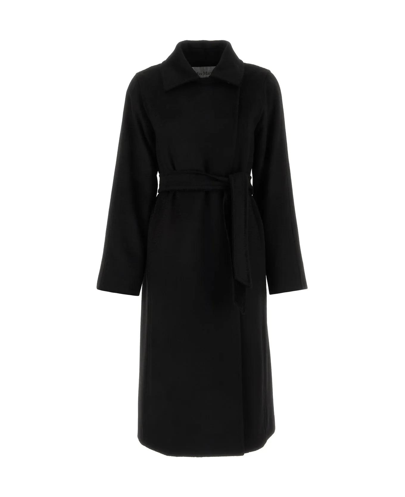Max Mara Black Wool Manuela Coat italist