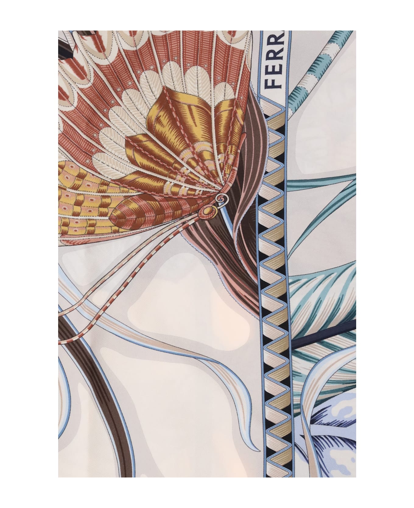 Ferragamo Giada Print Silk Scarf