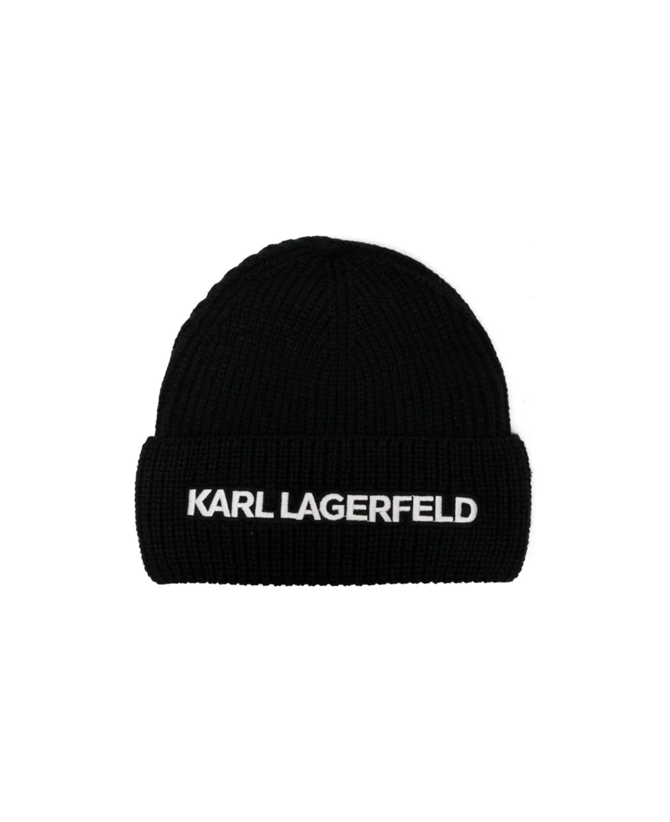 Karl Lagerfeld Kids Karl Lagerfeld Cappello Nero In Maglia Bambino - Nero