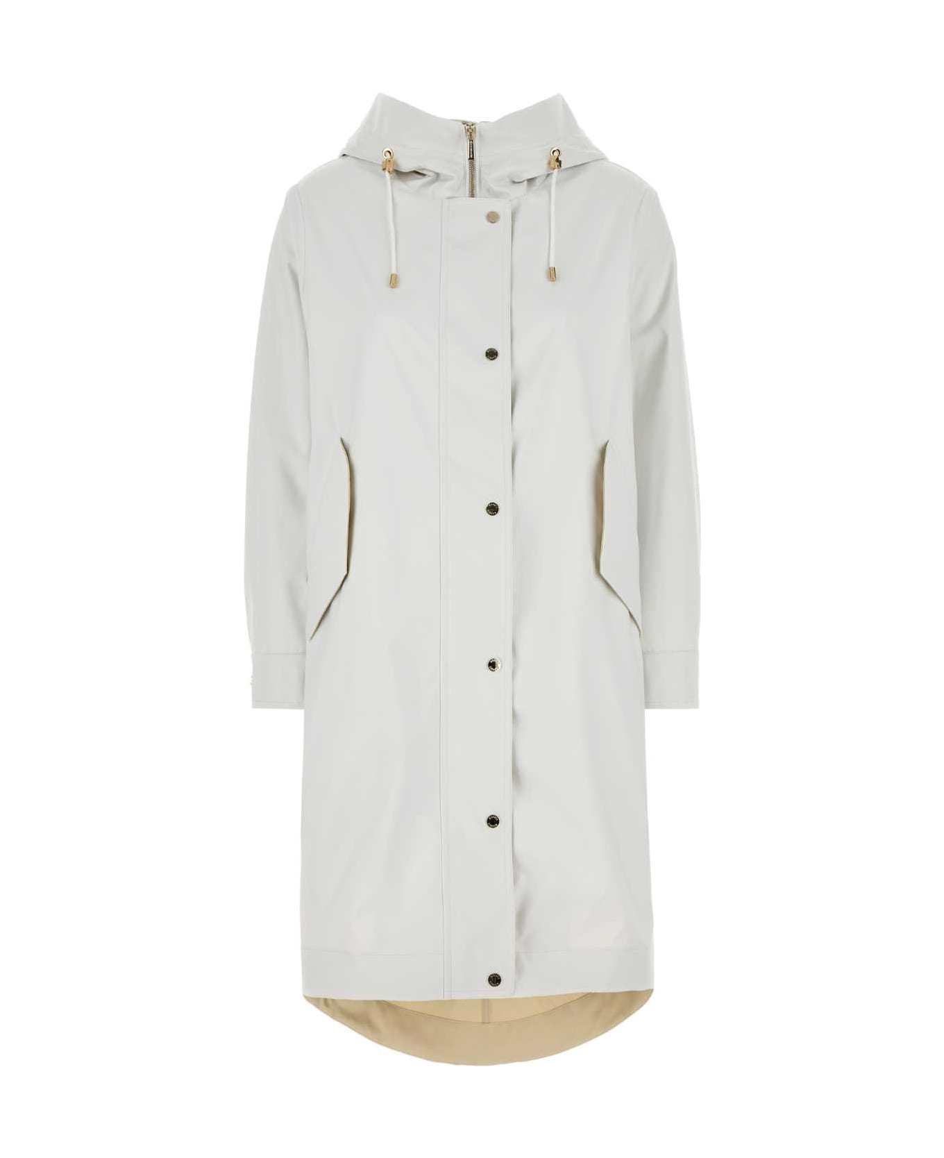 Moorer Chalk Polyester Blend Molly Jacket - BIANCOBEIGE