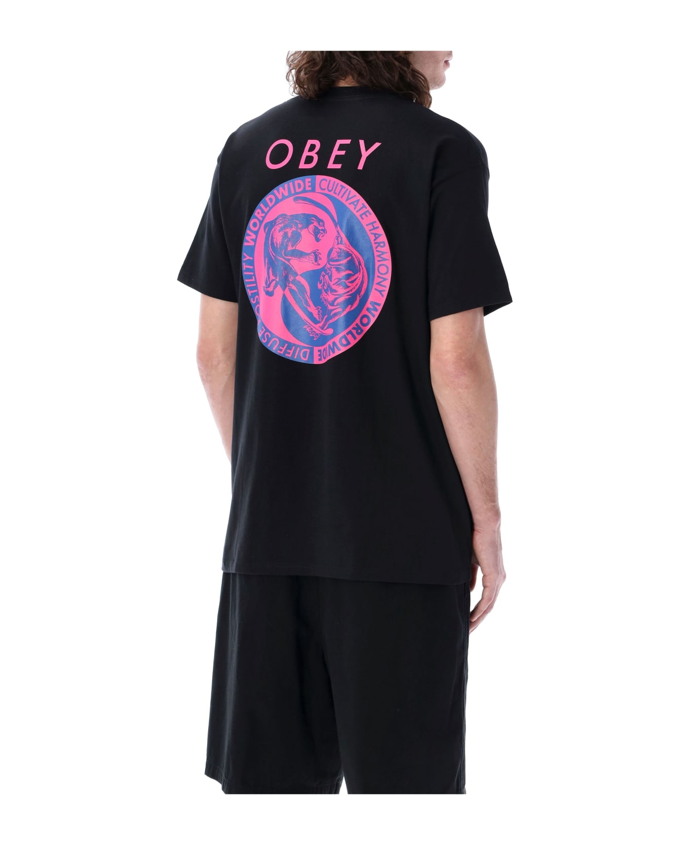 Obey Yin Yang Panthers T-shirt - BLACK