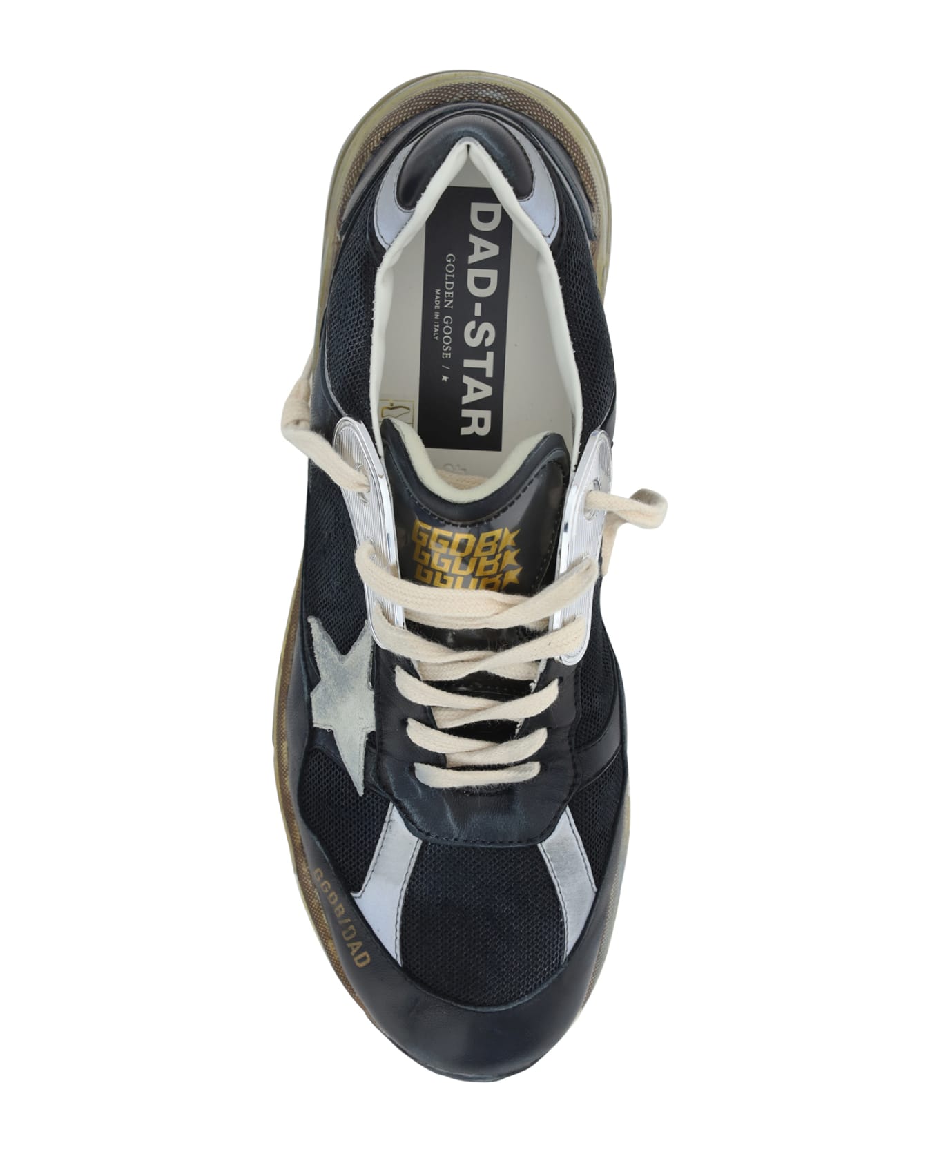 Golden Goose Running Dad Sneakers - Black/silver/ice