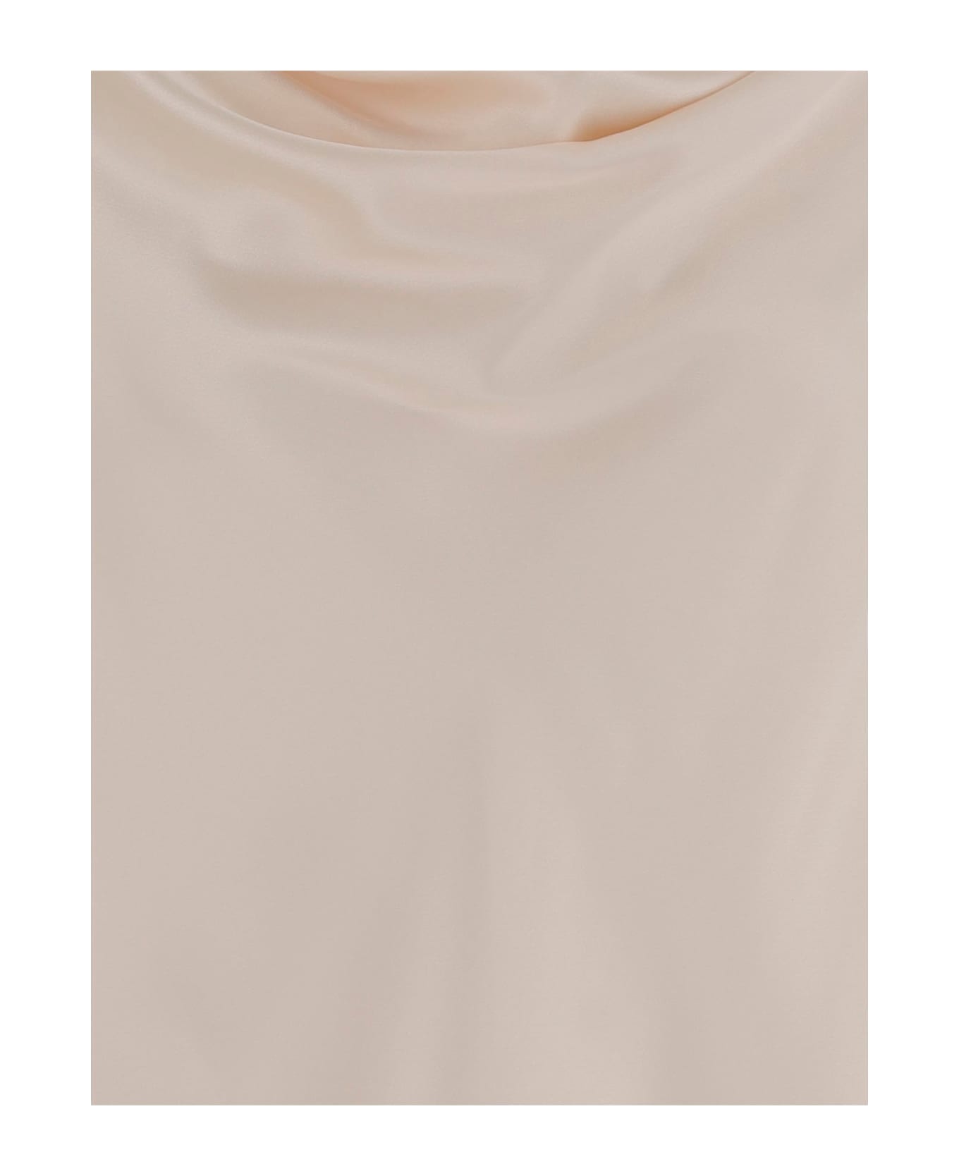 Sa Su Phi Silk And Viscose Draped Top - Ivory