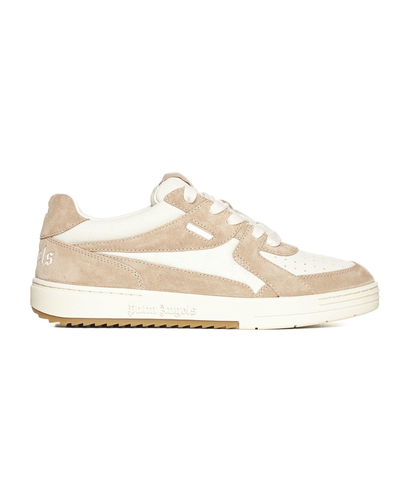 Palm Angels University Sneakers - White camel