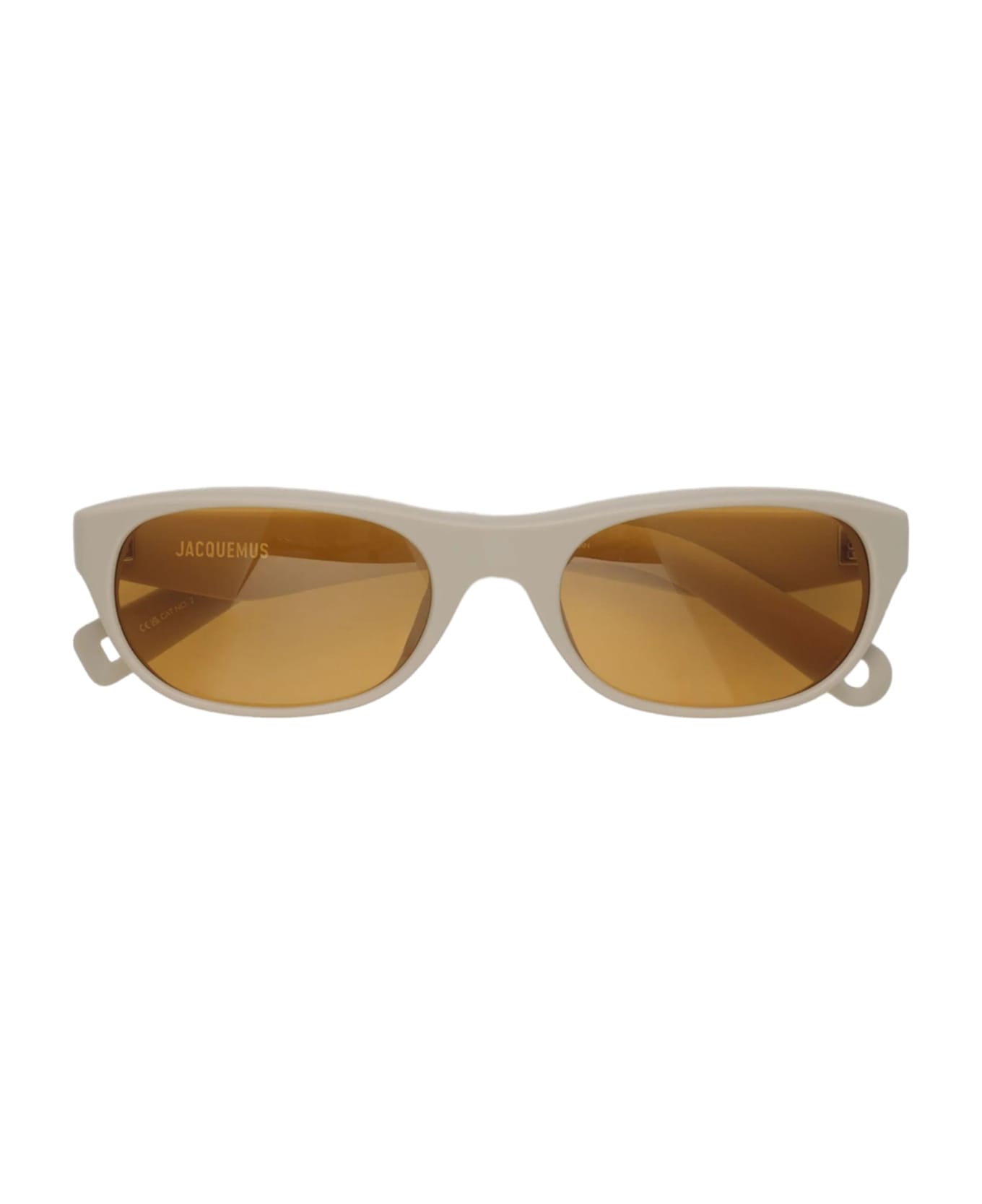 Jacquemus Sole - Matt Putty / Amber Lens Sunglasses - grey