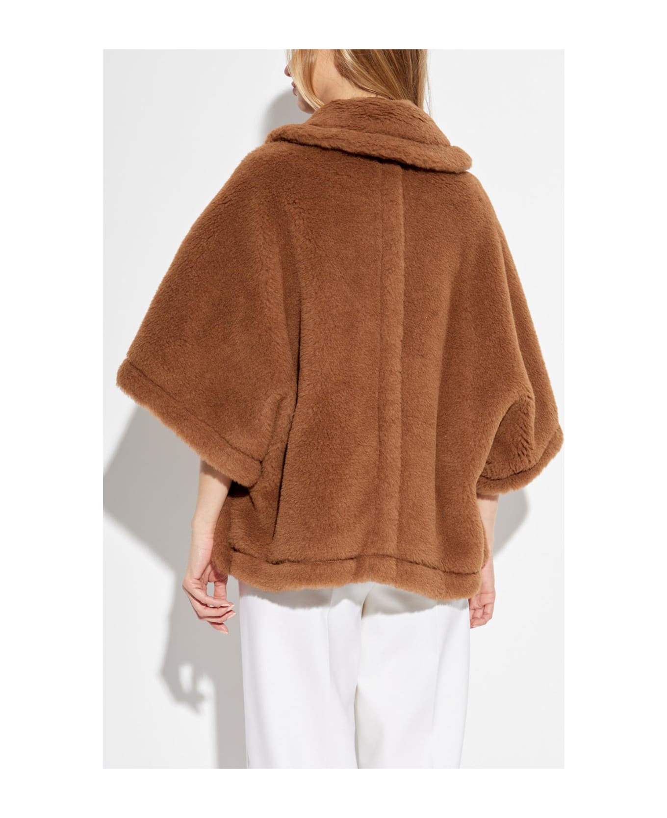 Max Mara Fur Poncho Tenebre - Camel