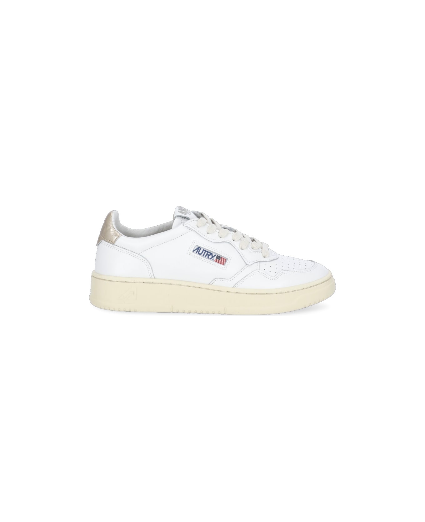 Autry Medalist Low Sneakers - White/gold