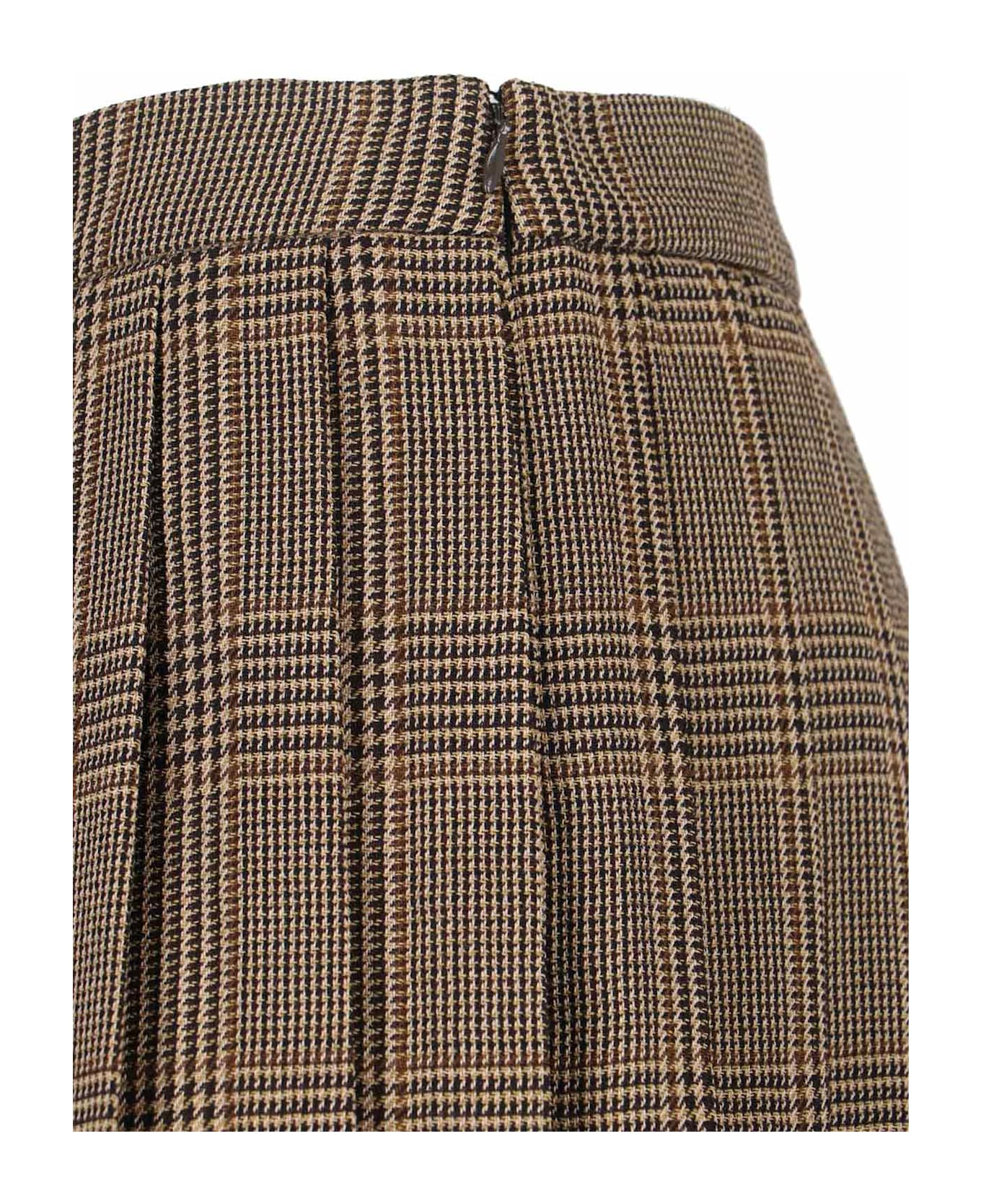 Golden Goose Virgin Wool Mini Skirt - Brown