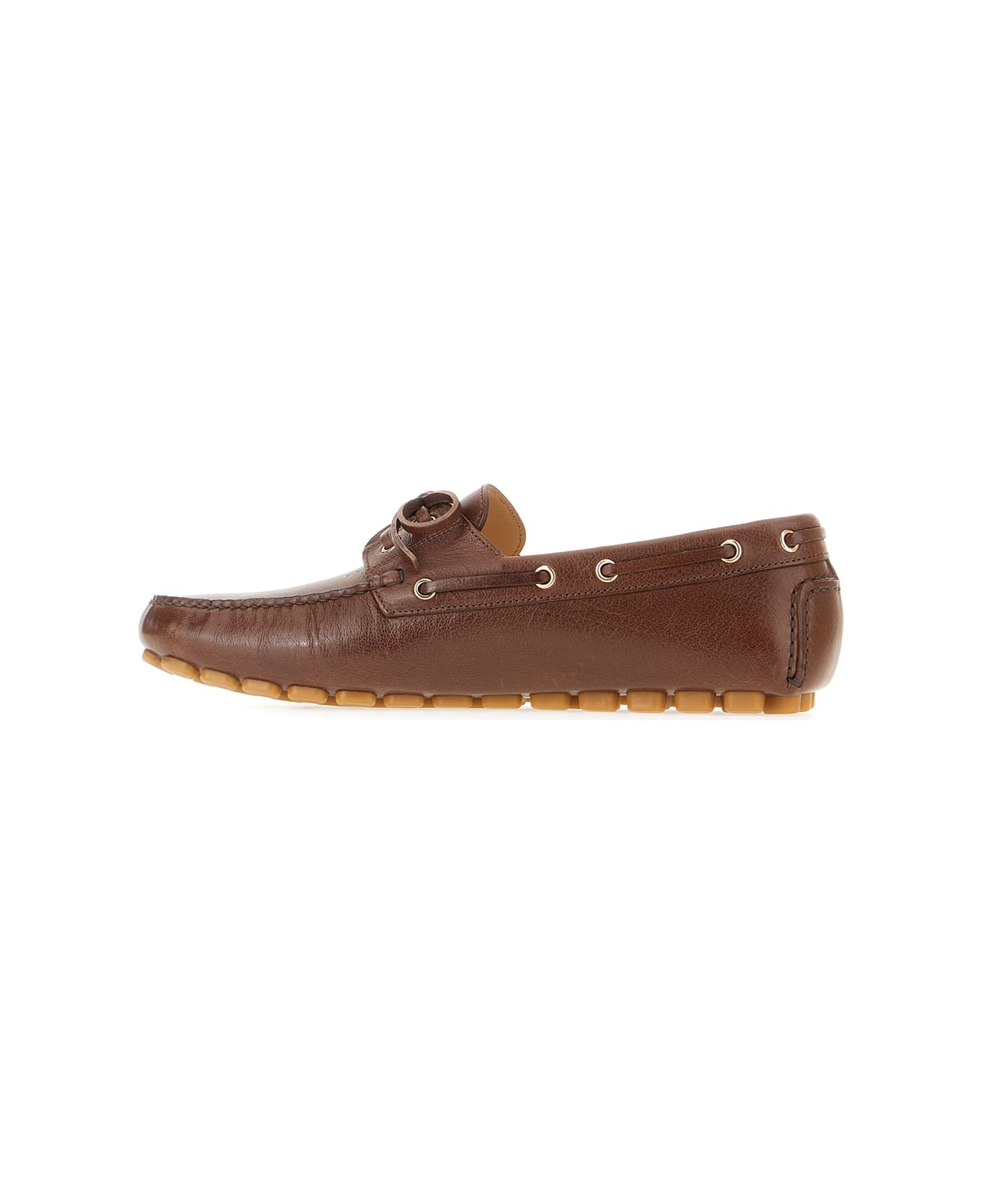 Valentino Garavani Brown Leather Loafers - Marrone