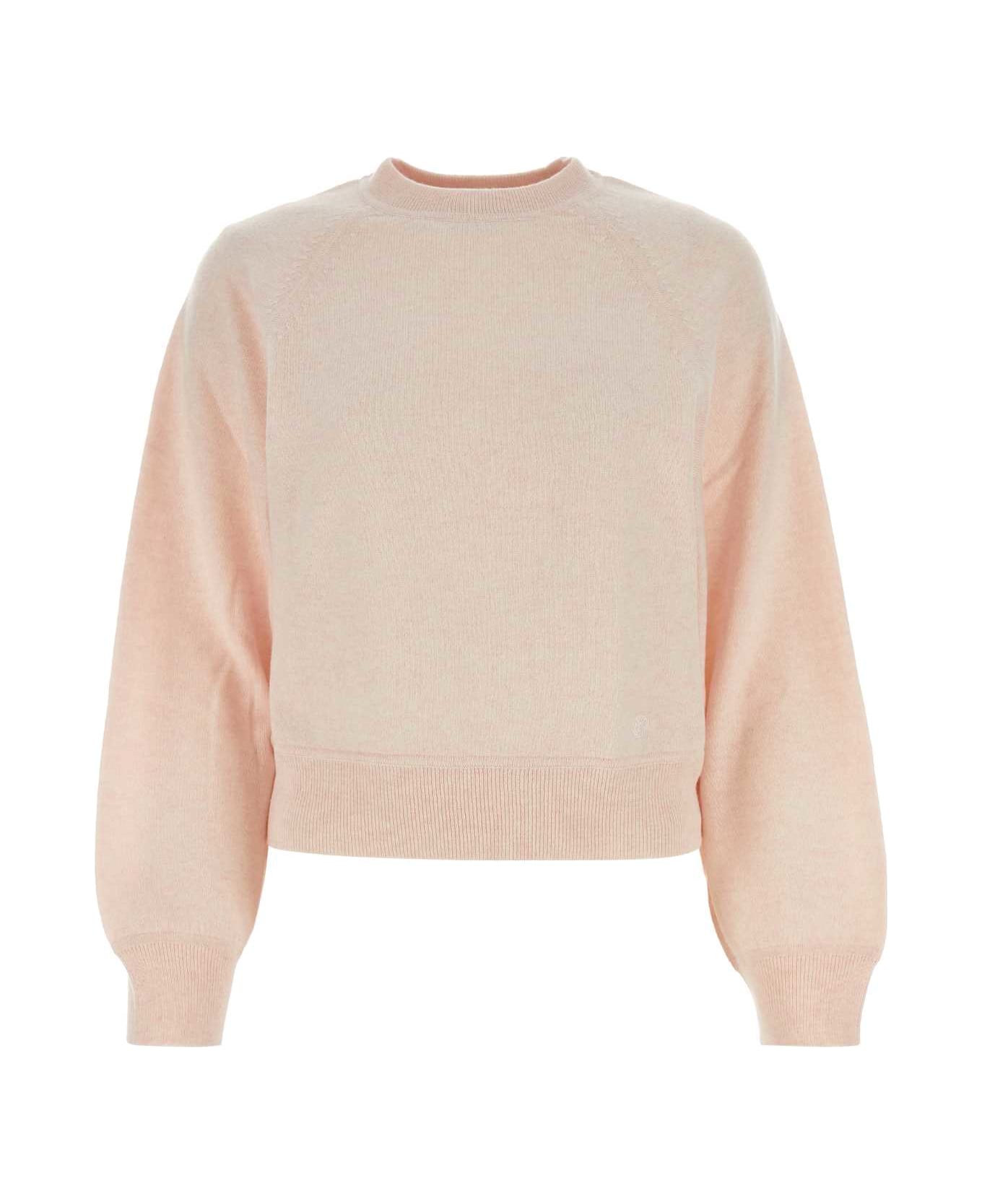 Loulou Studio Melange Pink Cashmere Pemba Sweater - PINK