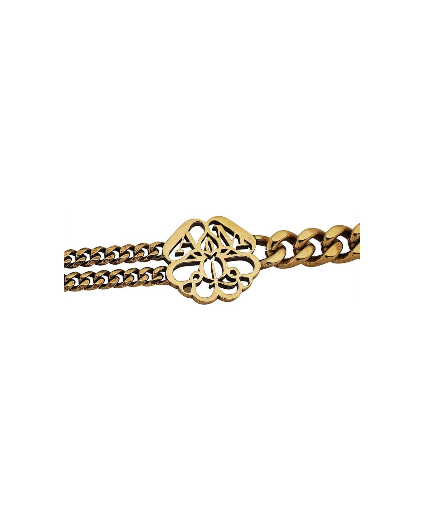 Alexander McQueen Gold-toner Brass Bracelet - Gold