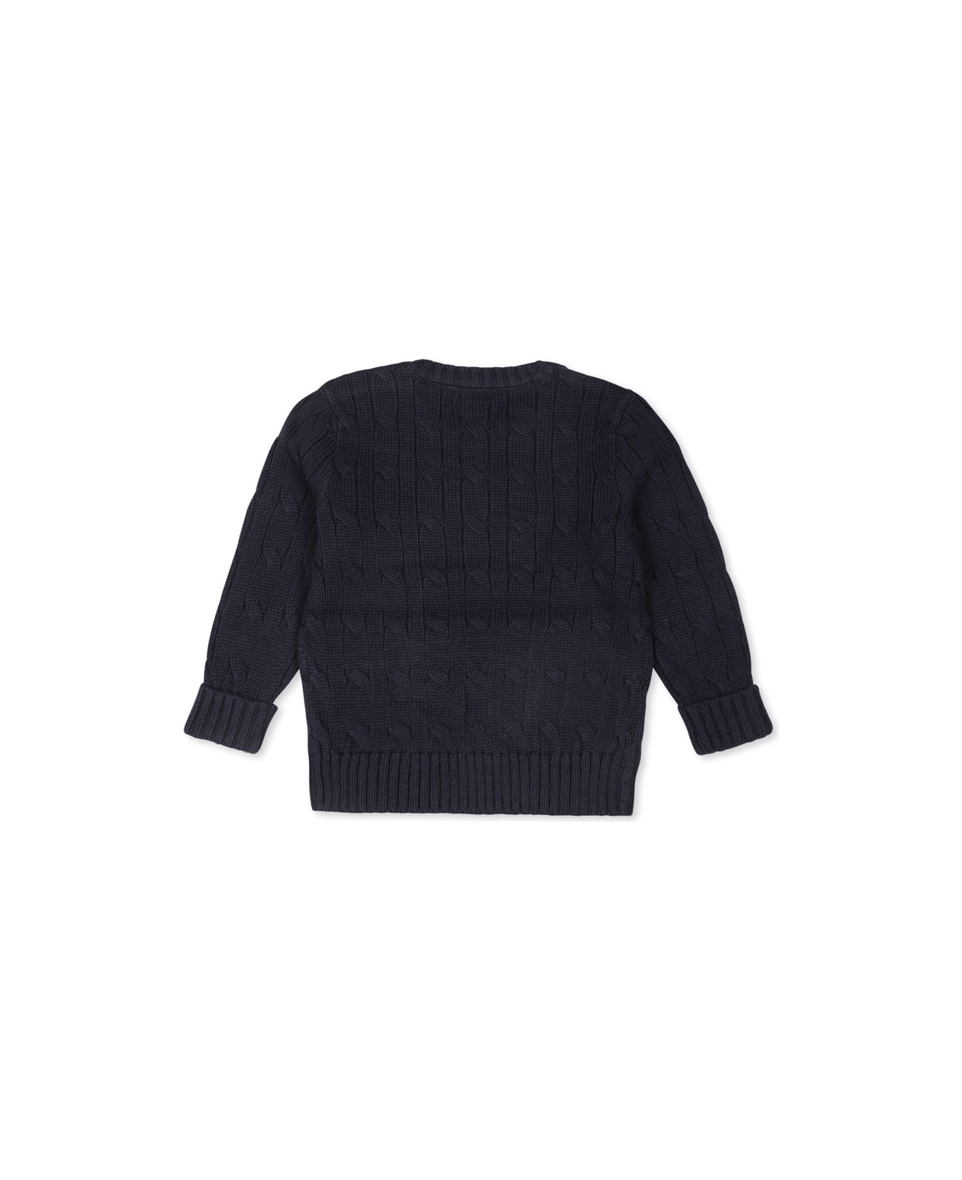 Ralph Lauren Blue Sweater For Baby Boy With Horse - Blue