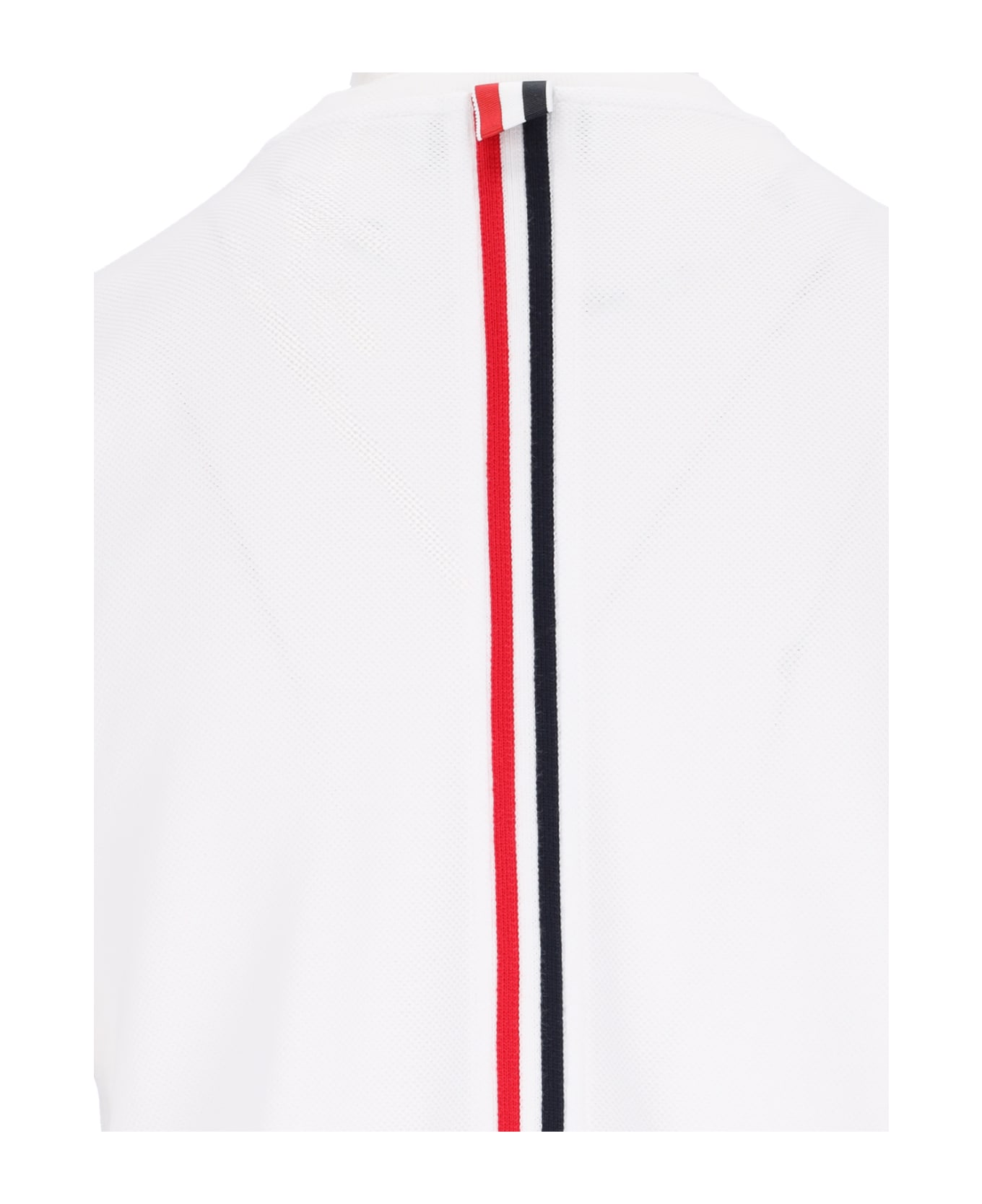 Thom Browne - Striped Bandt-shirt - White