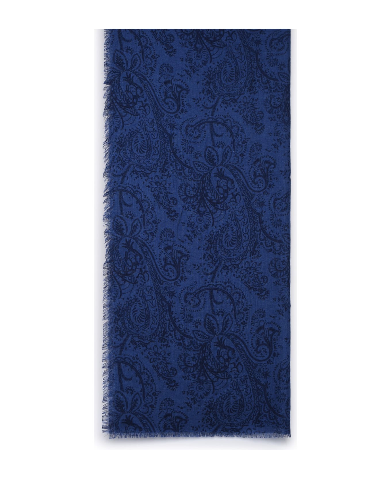 Etro Blue Cashmere And Silk Scarf - Blue スカーフ