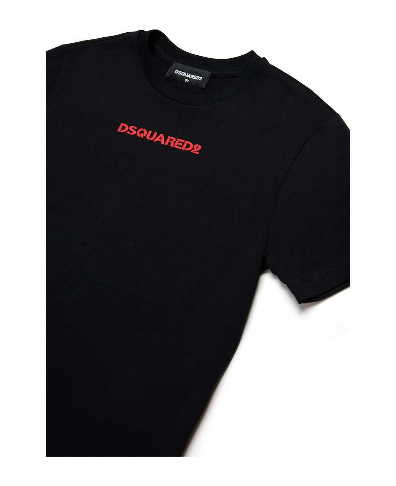 Dsquared2 Logo Detailed Crewneck T-shirt - Black