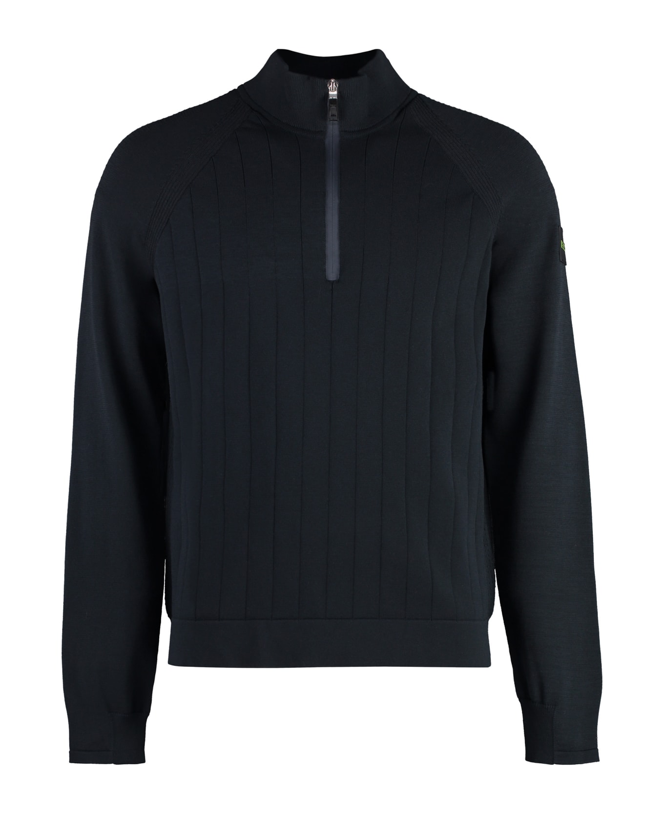Hugo Boss Cotton Blend Turtleneck Sweater - blue ニットウェア