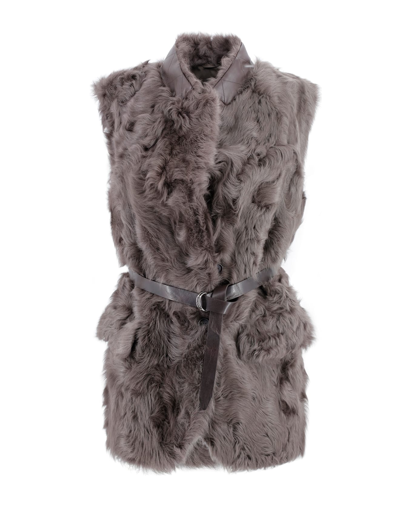 Brunello Cucinelli 
wavy
 Vest - Fango