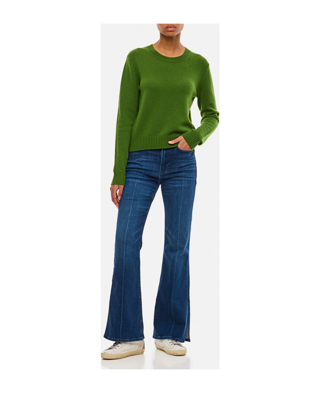 Lisa Yang Mable Roun Neck Cashmere Sweater - Green