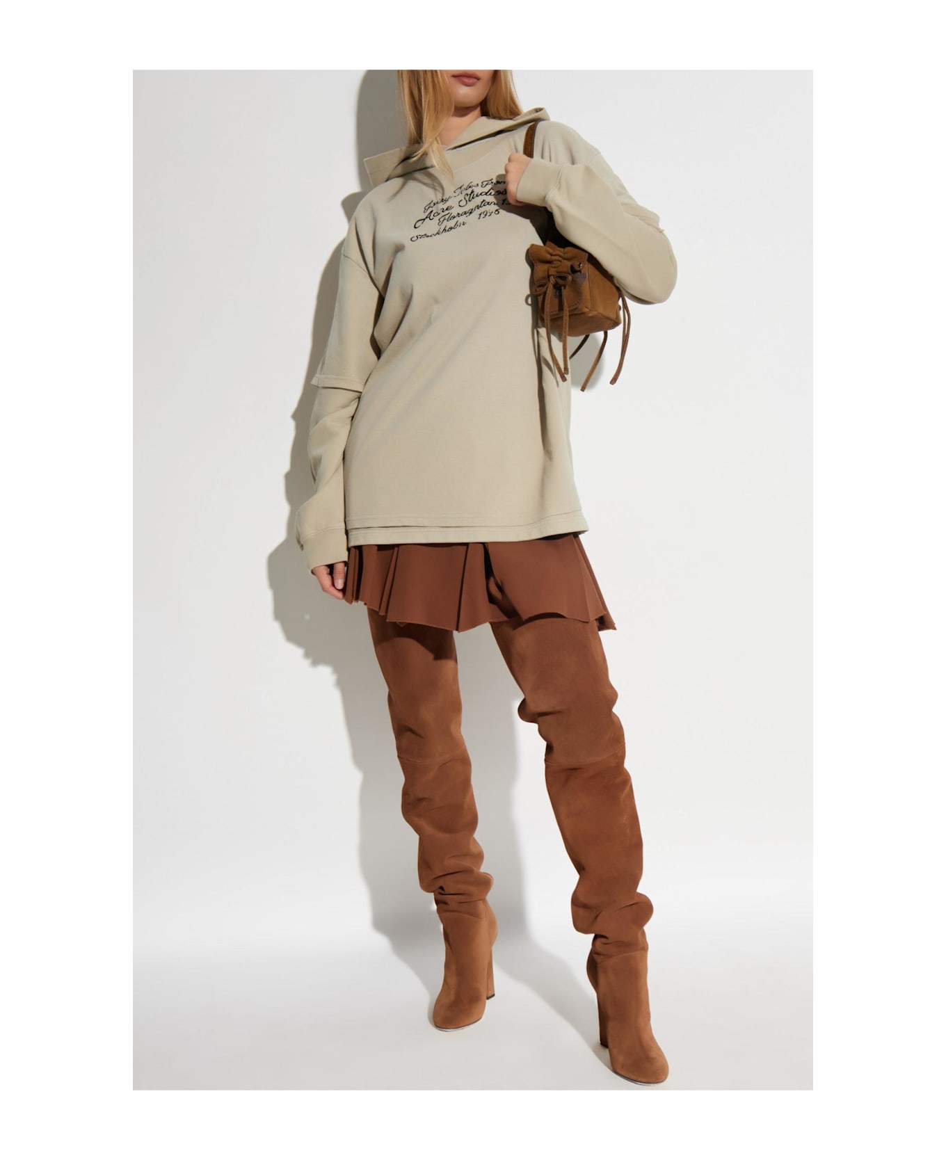 Acne Studios Hoodie - Dqz Faded Beige