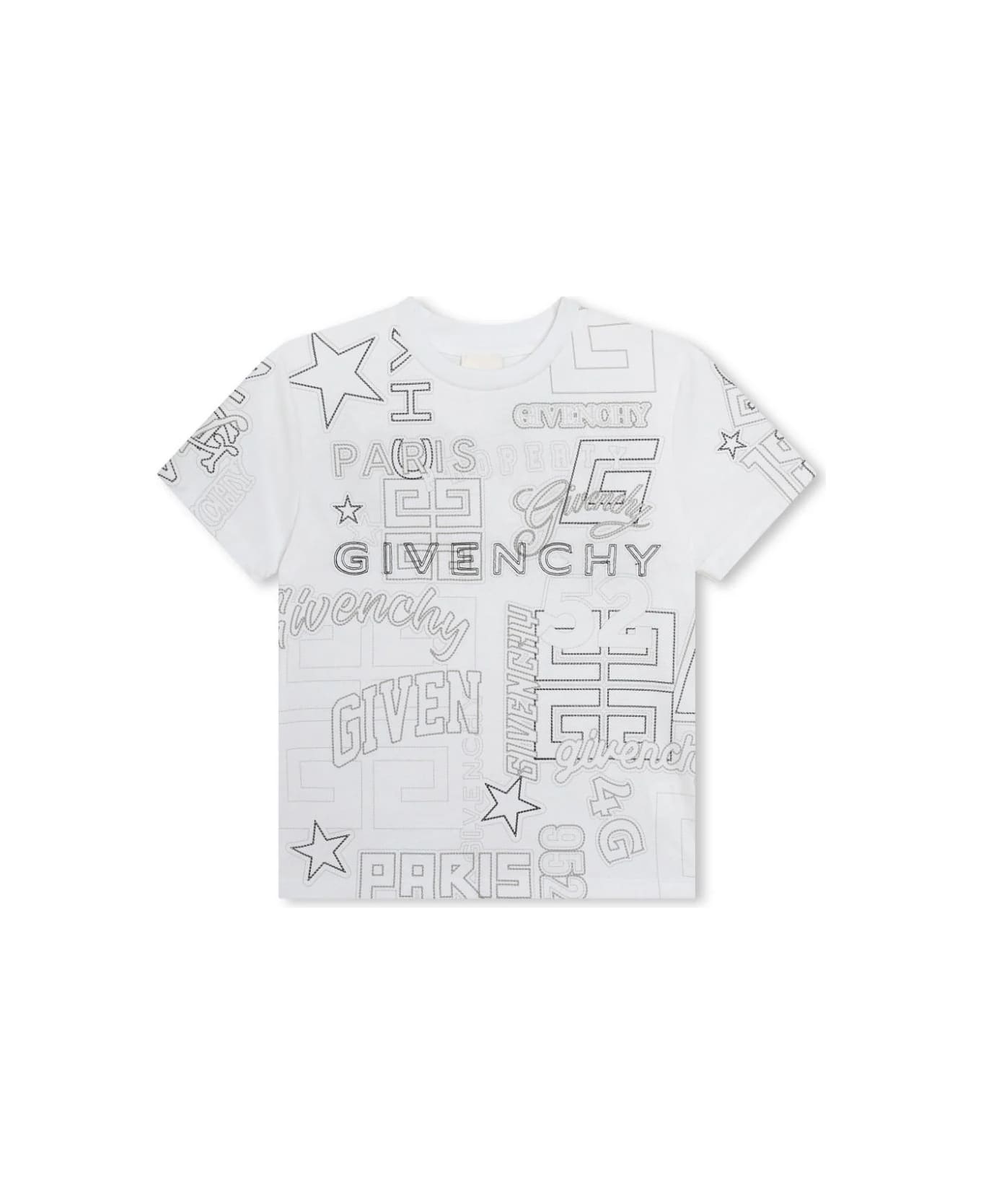 Givenchy White T-shirt With All-over Print - White