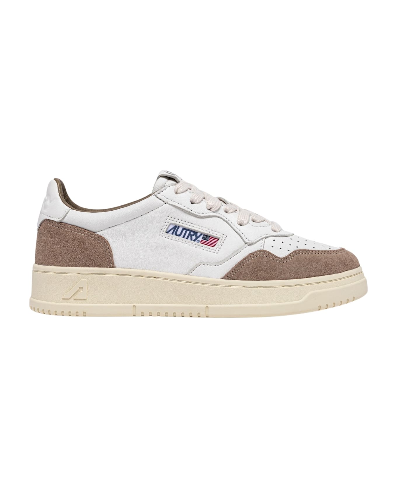 Autry Medalist Lowgoat Suede Wht Tobacco - Wht Tobacco