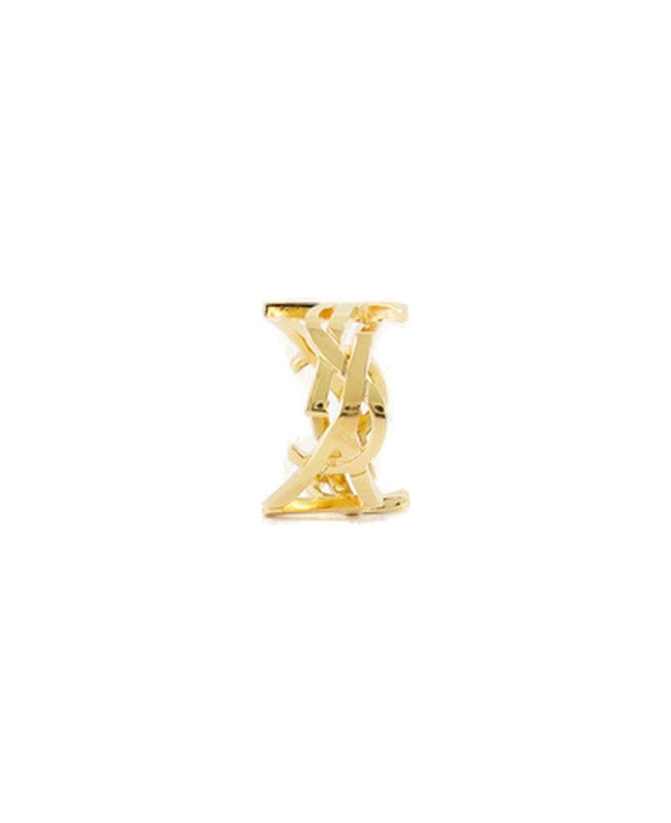 Saint Laurent Cassandre Scarf Ring - Golden