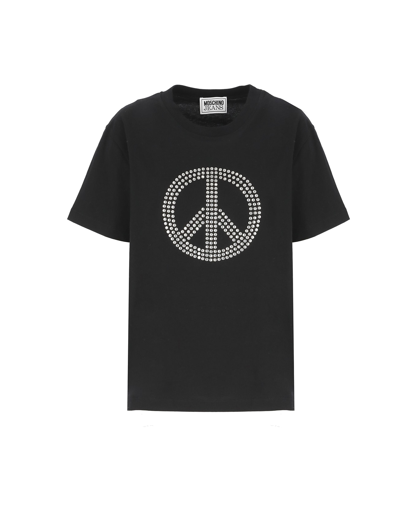 M05CH1N0 Jeans Peace Symbol T-shirt - Black Tシャツ