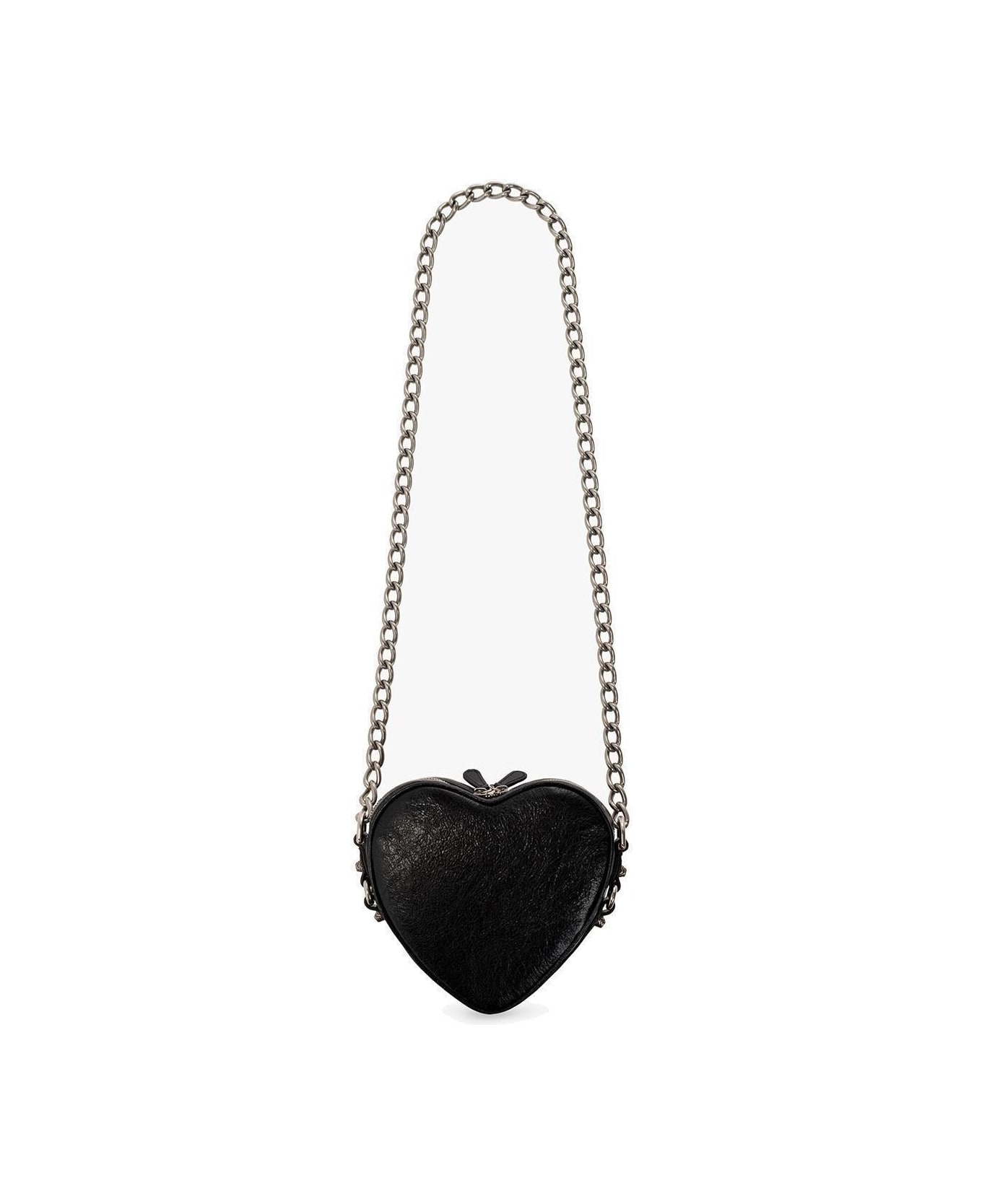 Balenciaga Mini Le Cagole Heart Crossbody Bag - Black