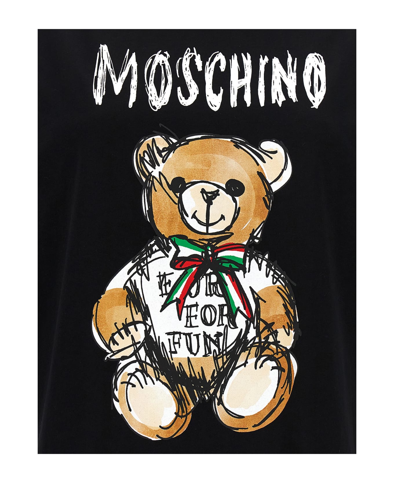 Moschino 'teddy Bear' T-shirt Dress - Nero