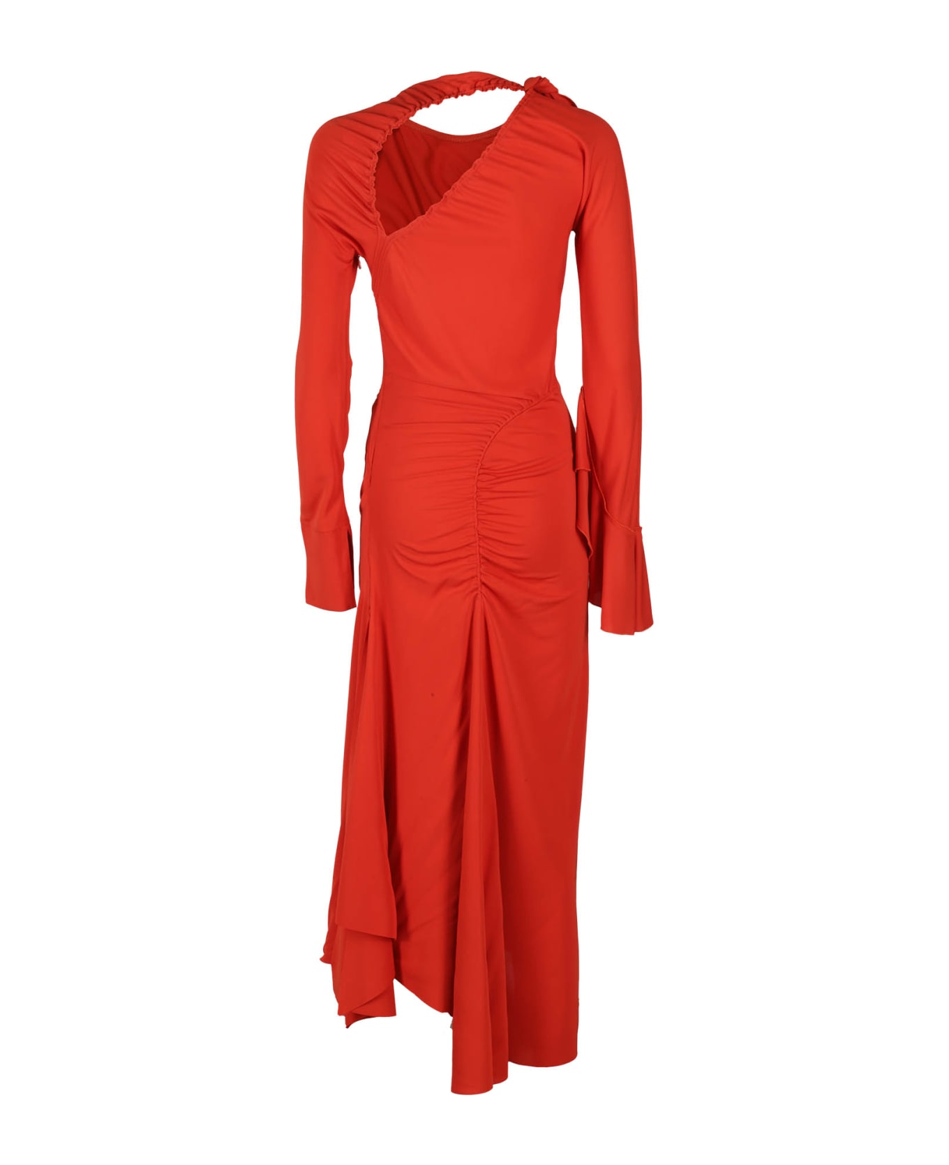 Victoria Beckham Asymmetric Slash Jersey Dress