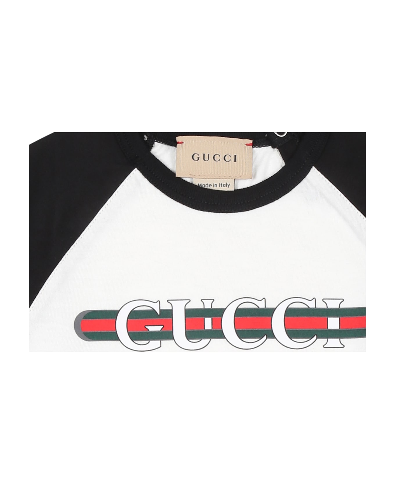 Gucci White T-shirt For Baby Boy With Logo - White