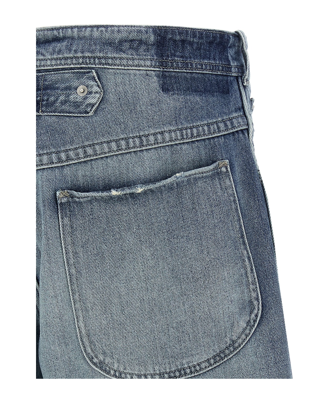 Maison Margiela Denim Buckle Bermuda Shorts - BLUE