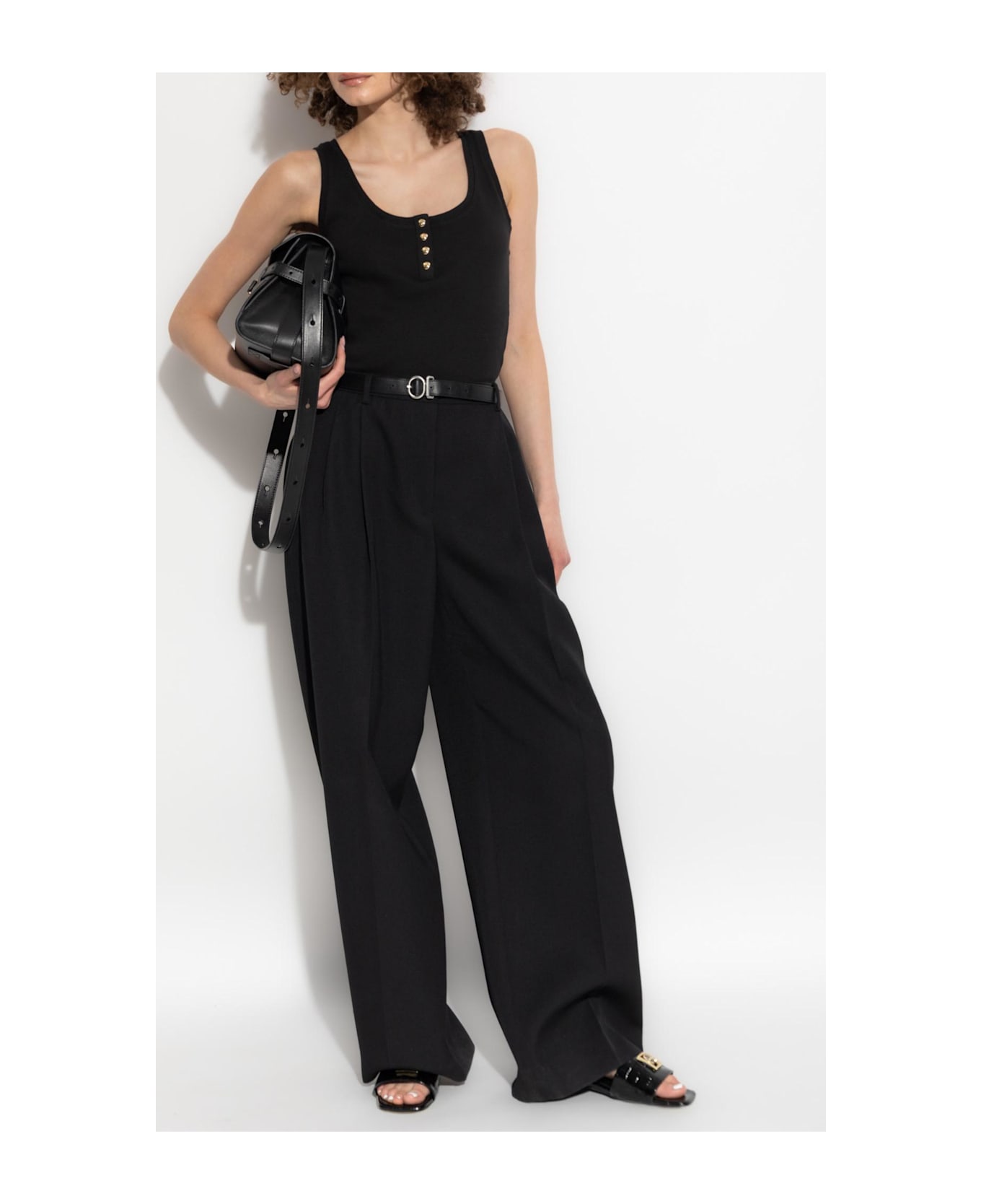Anine Bing Ribbed Top 
alessia
 - Nero