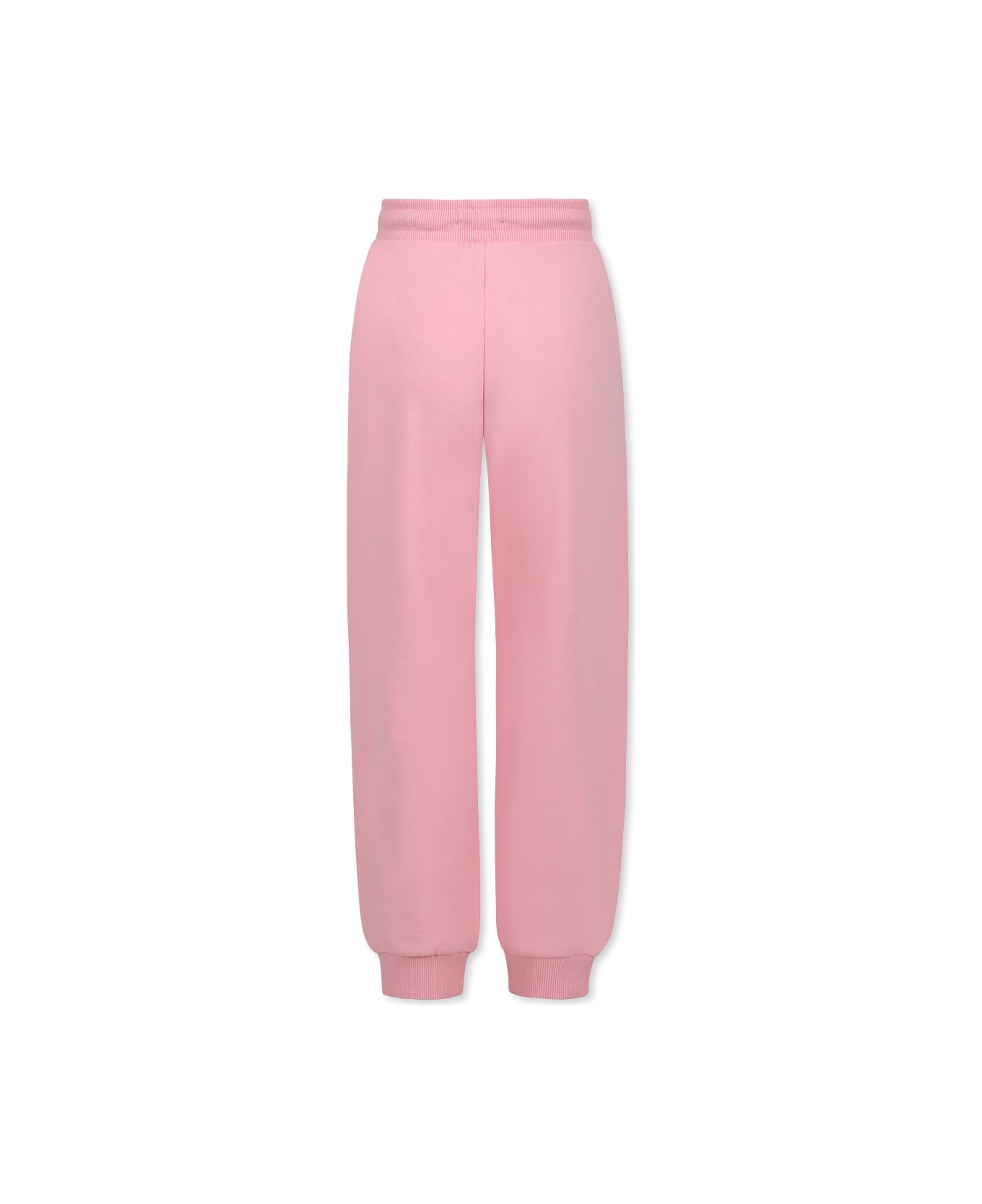 Tommy Hilfiger Pink Sweatpants For Girl With Red Logo - Pink
