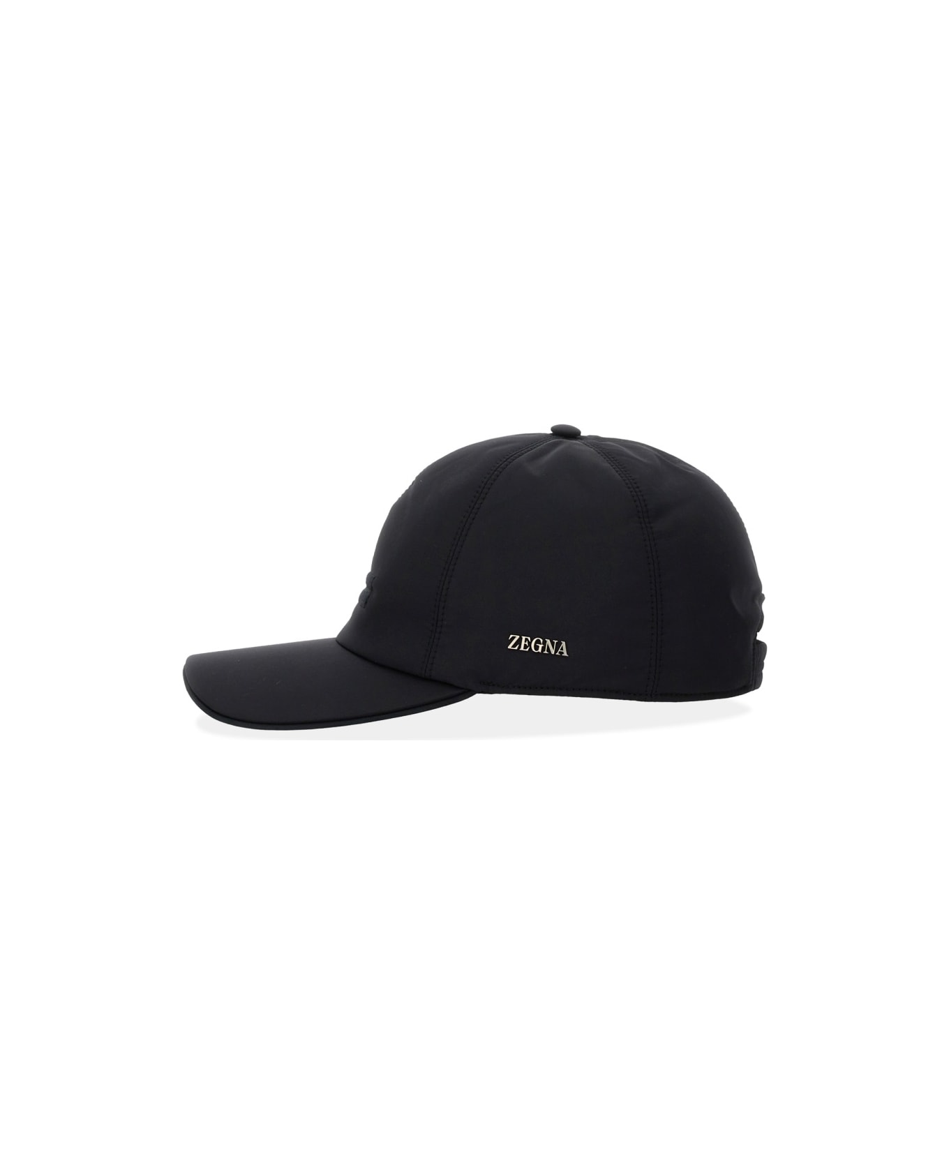 Zegna Baseball Hat With Logo - BLACK