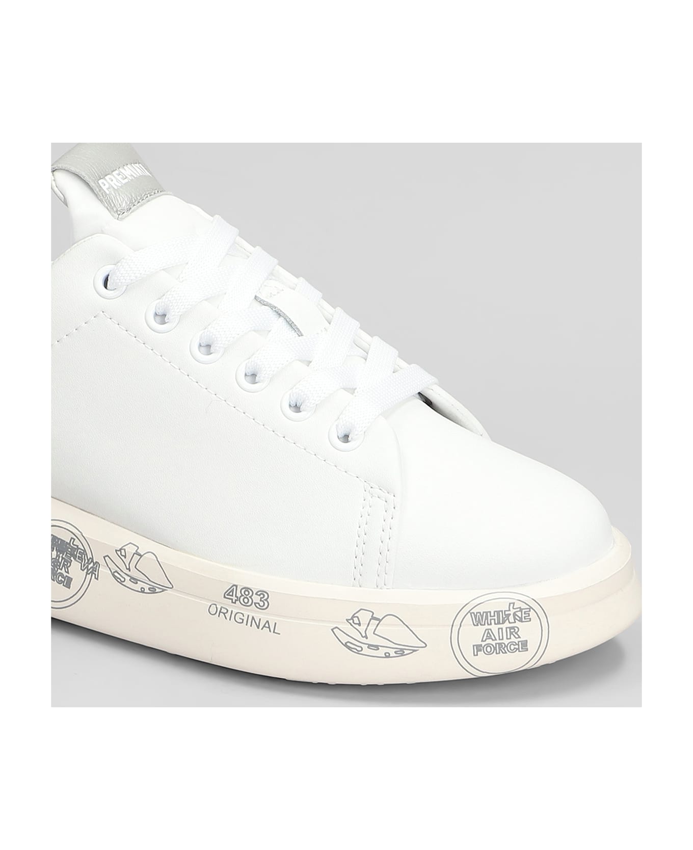 Premiata Belle Sneakers In White Leather - white