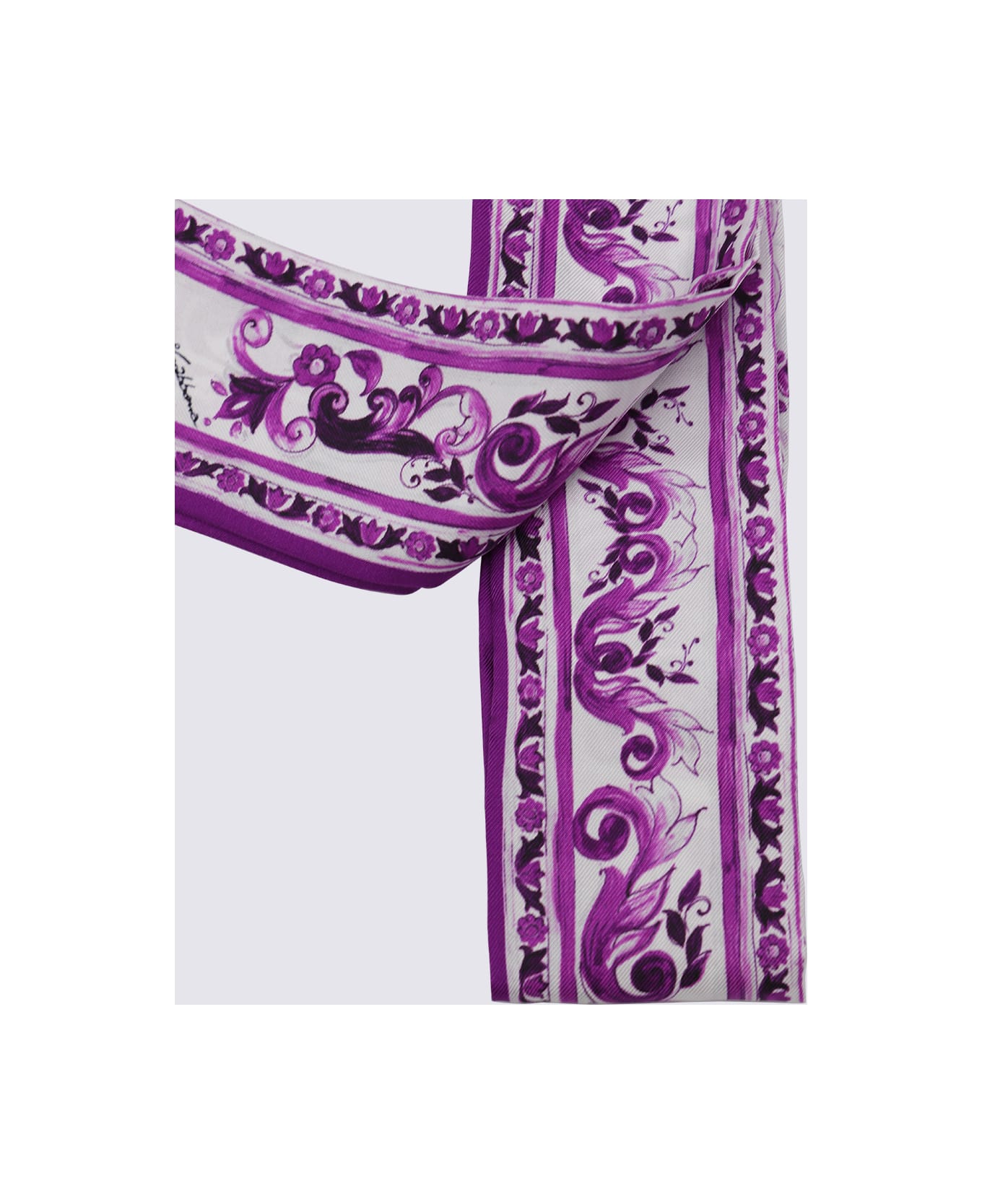 Dolce 
Gabbana Multicolor Silk Scarve - MAIOLICA FDO VIOLA