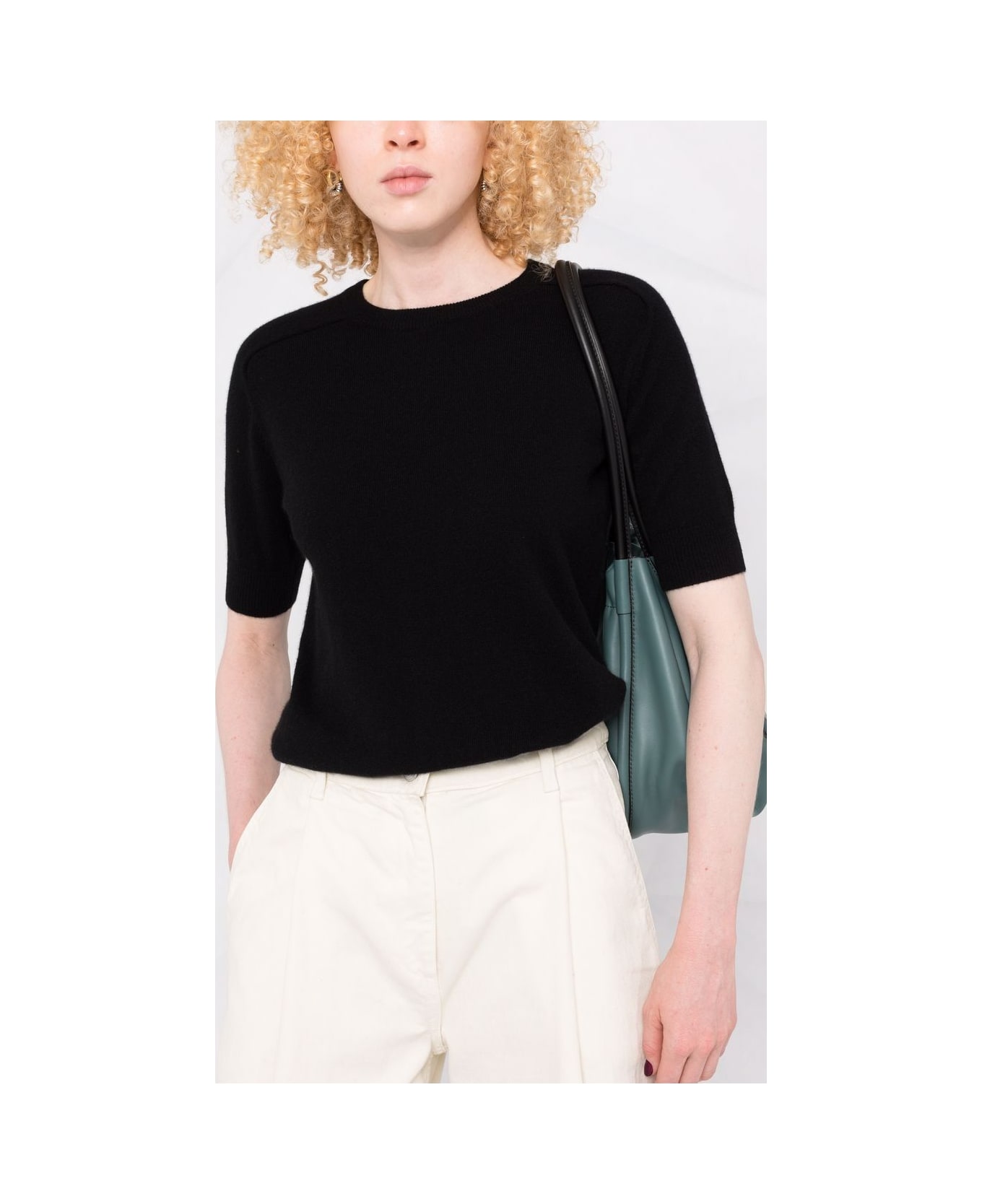 Lisa Yang Black Cashmere Crewneck Sweater - Black