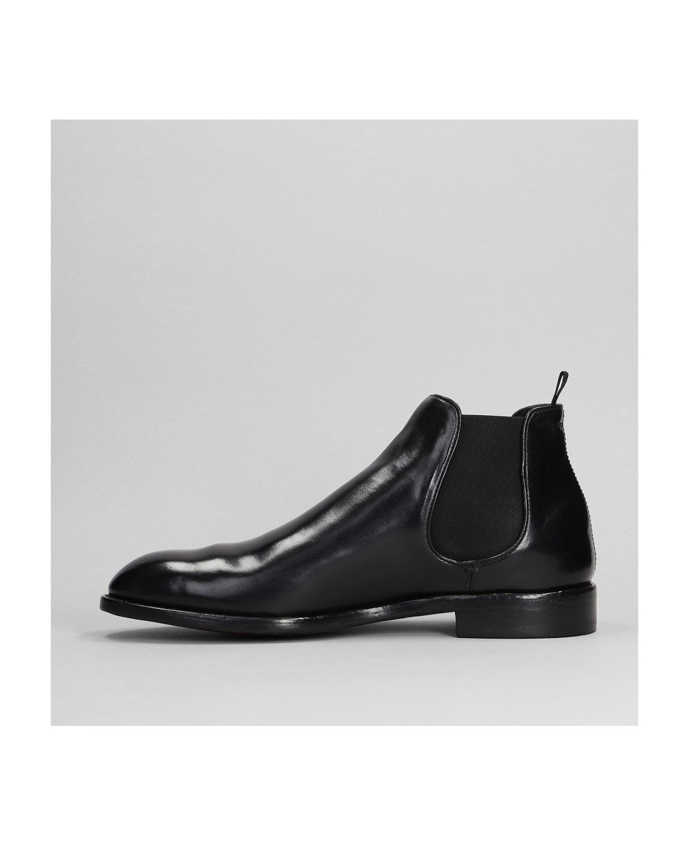 Officine Creative Signature 002 Ankle Boots In Black Leather - black