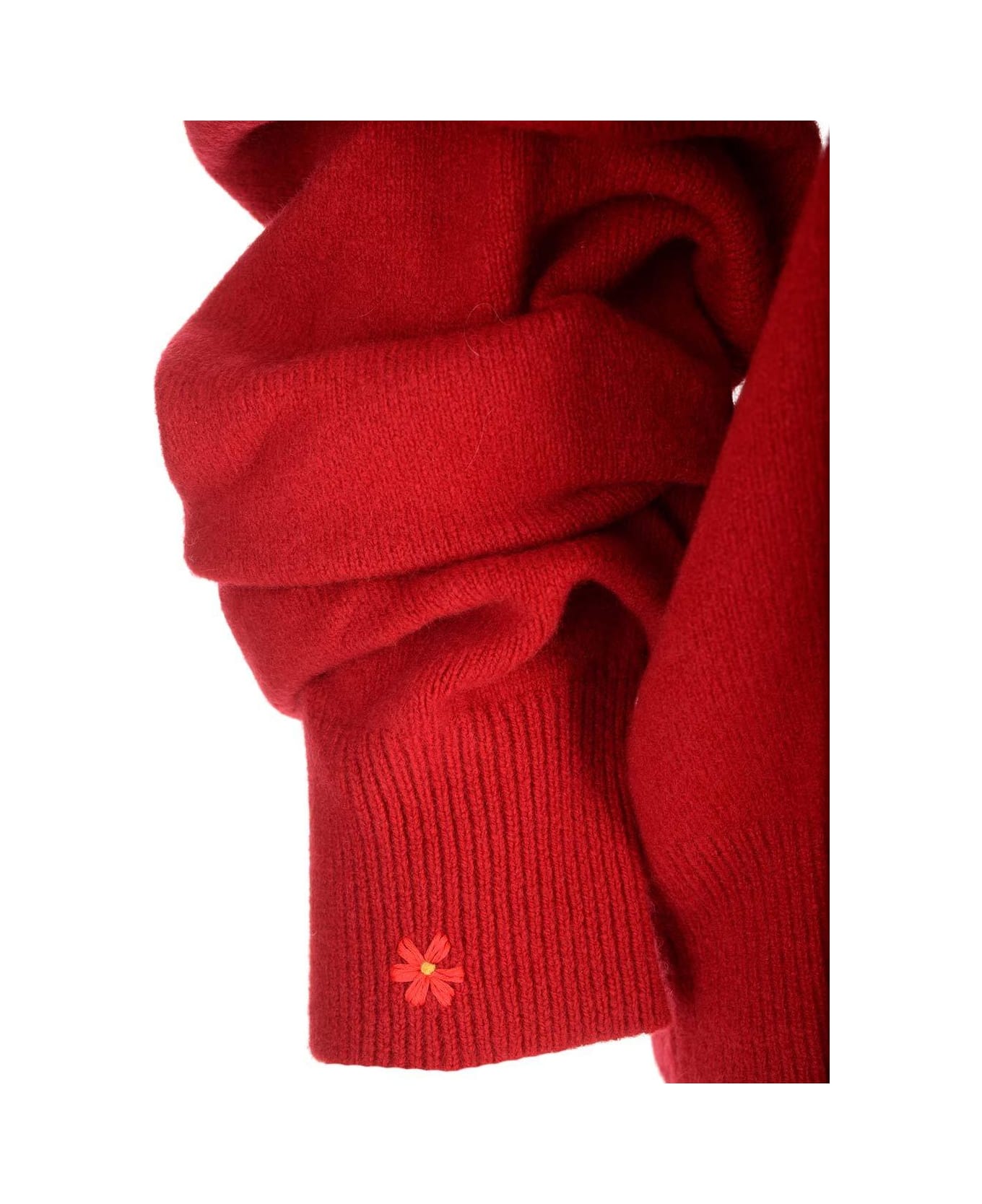 Tory Burch V-neck Long-sleeved Sweater - Red
