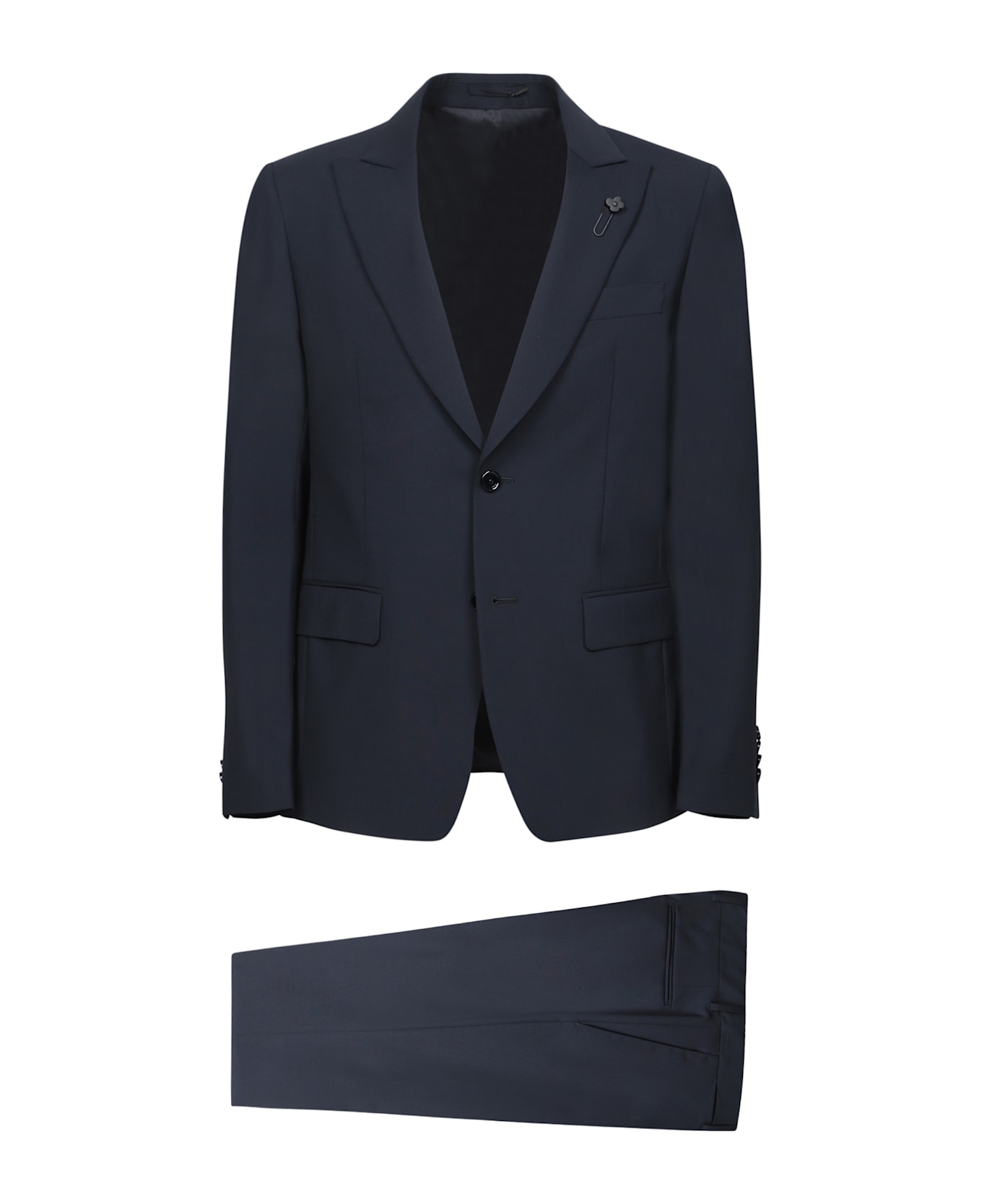 Lardini Blue Wool Suit - Blue