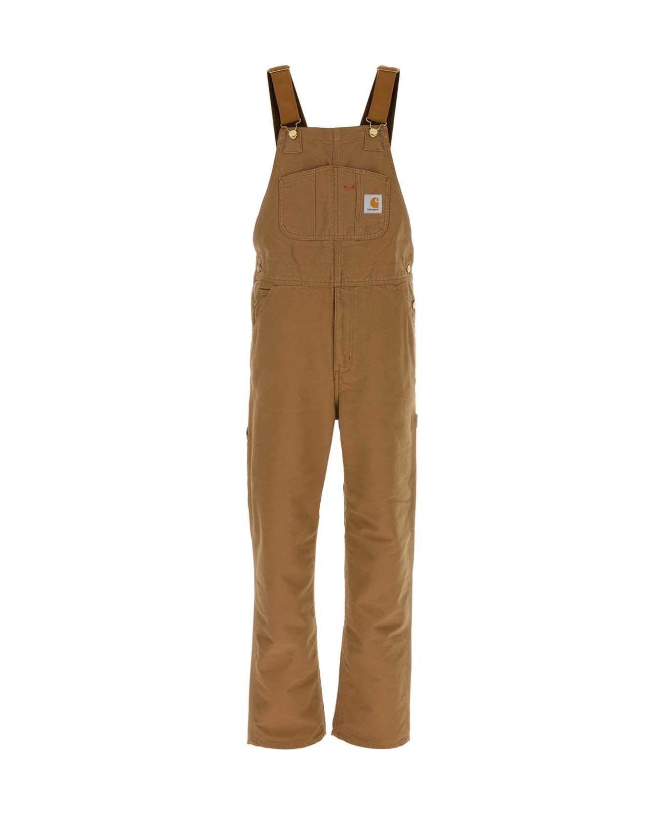 Carhartt Camel Denim Bib Overall - HAMILTONBROWN