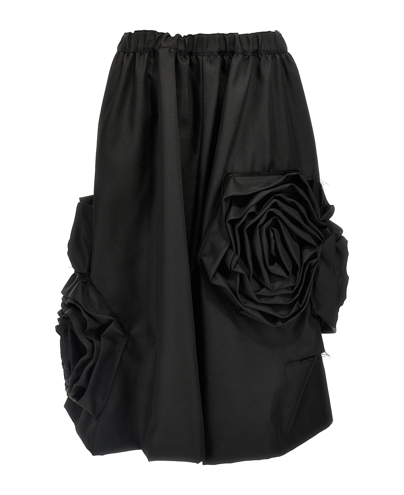 Comme des Garçons Floral Decoration Skirt - Black  