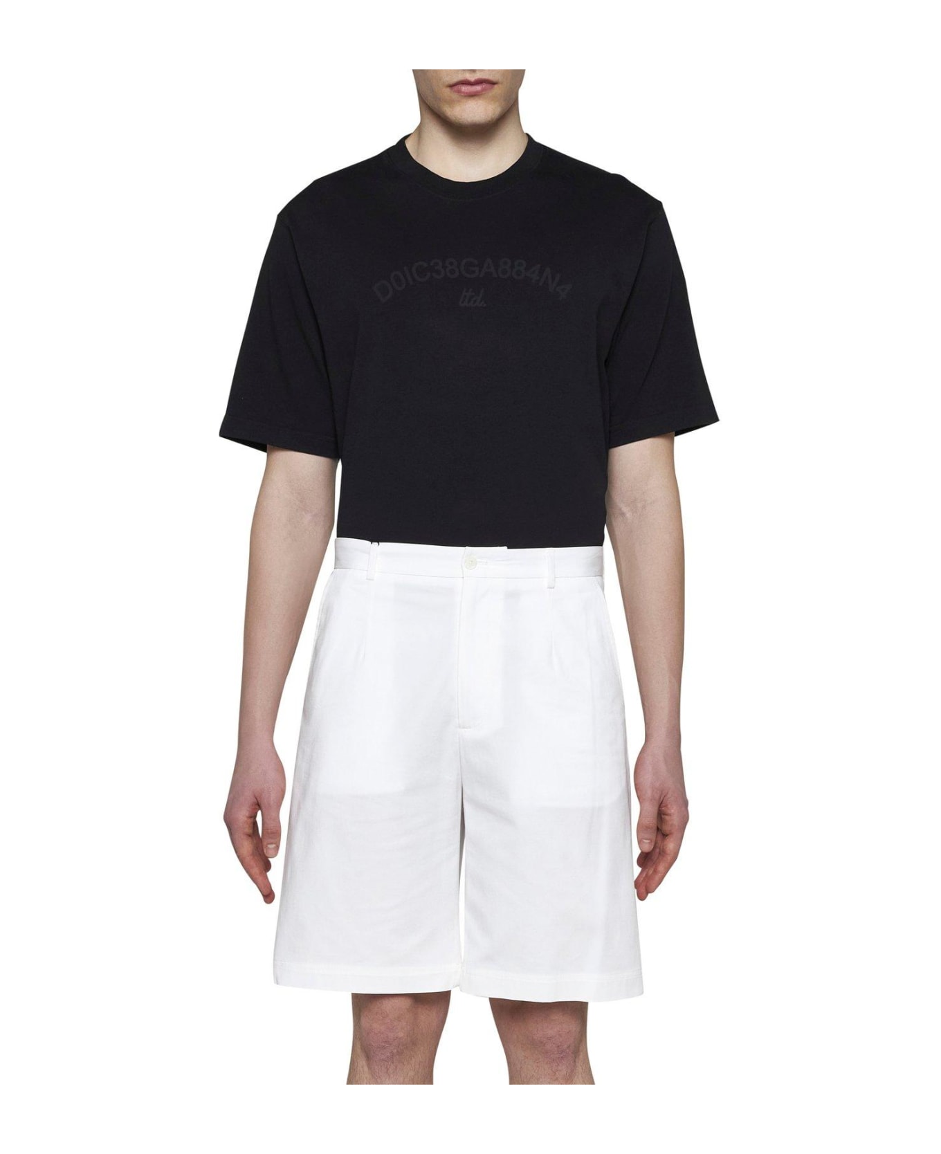 Dolce & Gabbana Branded Tag Shorts - White